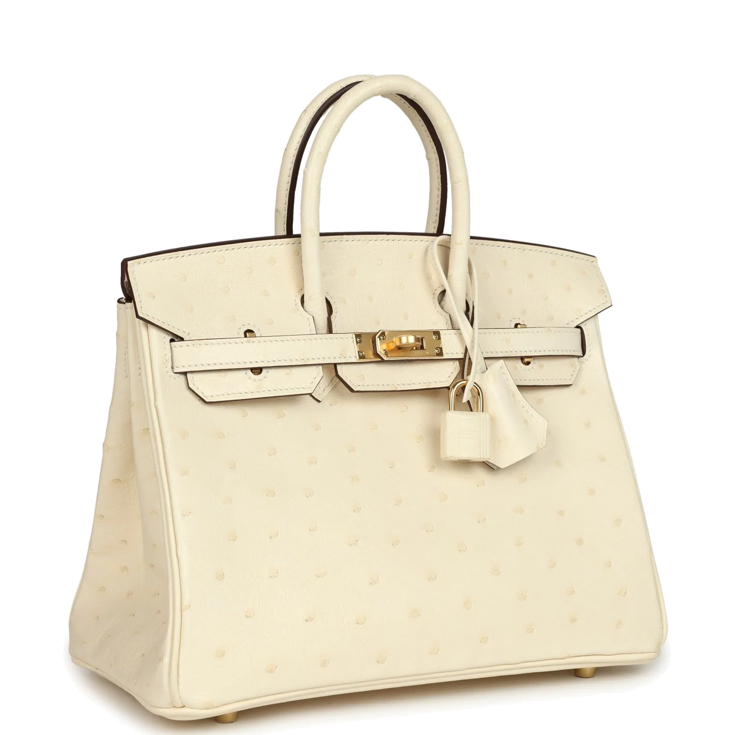 Hermes Birkin 25 Nata Ostrich Gold Hardware Ната страус — фото 3