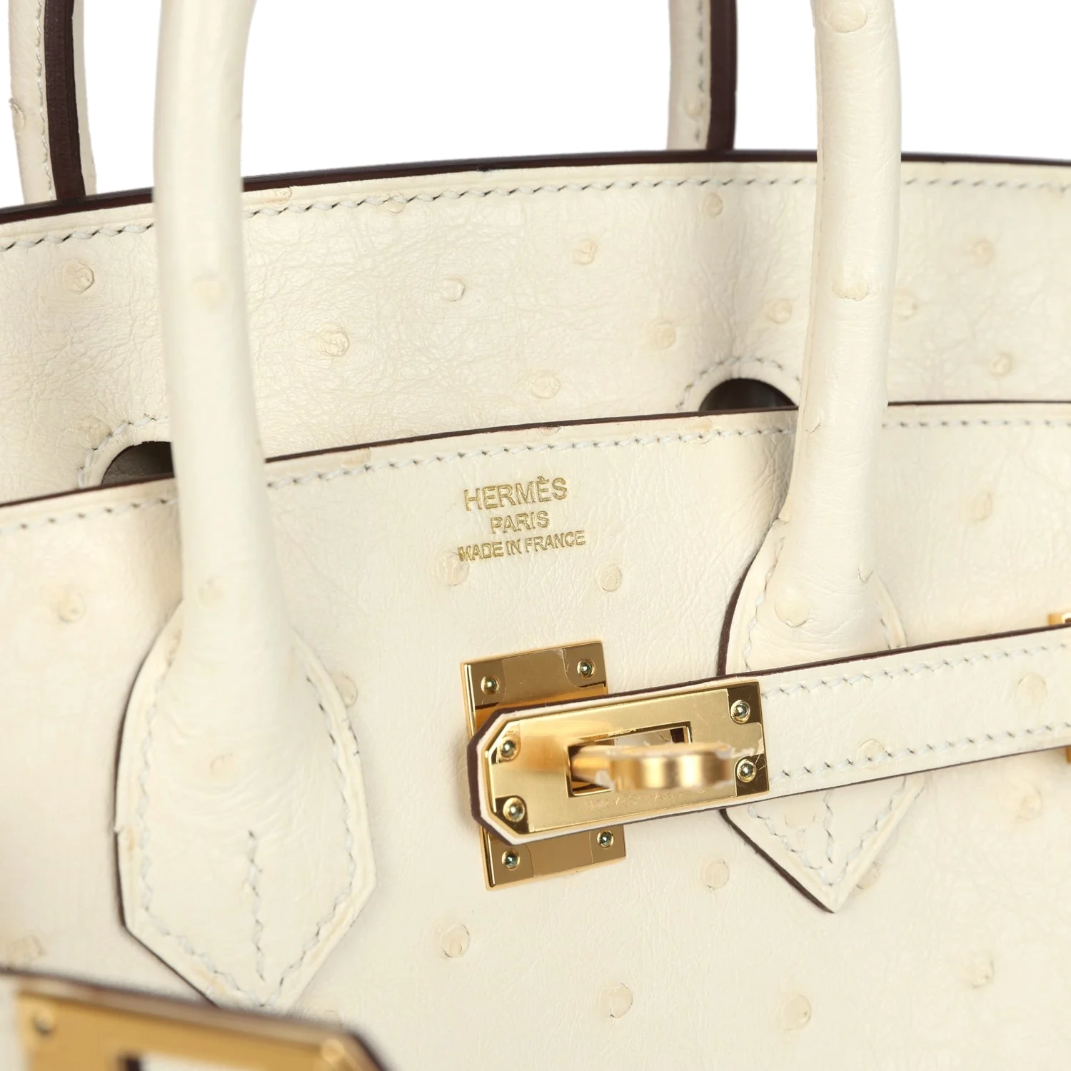 Hermes Birkin 25 Nata Ostrich Gold Hardware Ната страус — фото 8
