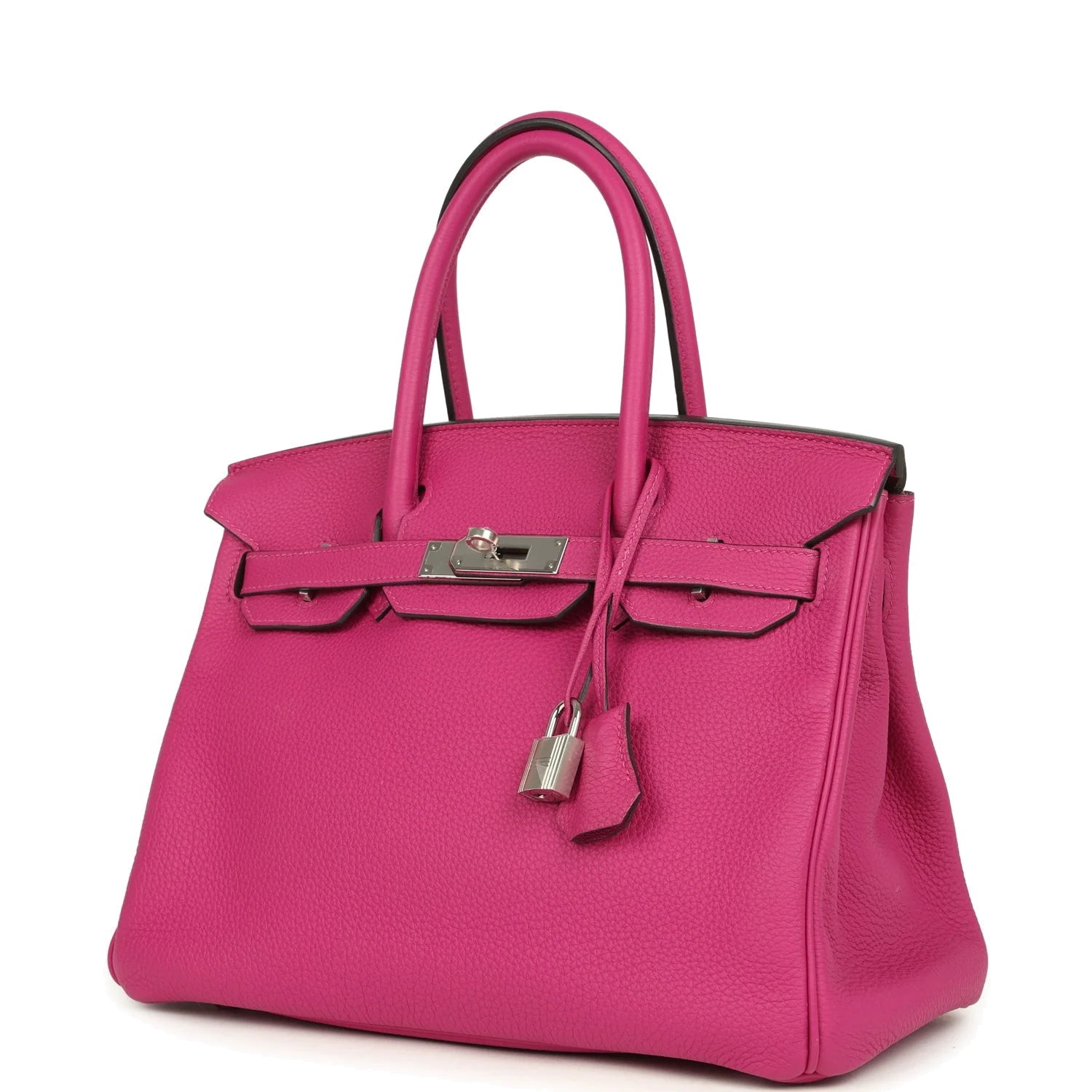 Hermes Birkin 30 Rose Poupre Togo Palladium Hardware Розовый пурпурный — фото 6