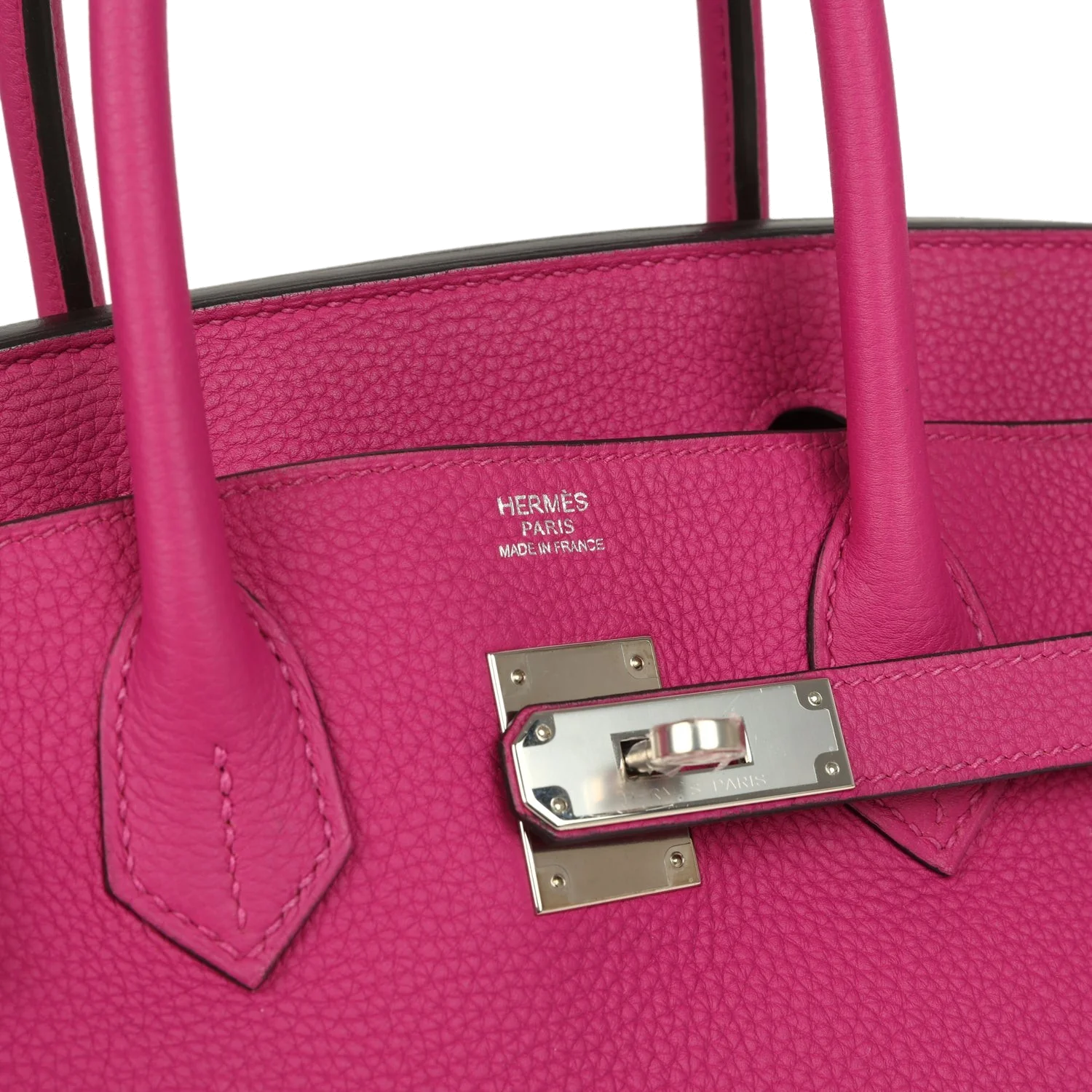 Hermes Birkin 30 Rose Poupre Togo Palladium Hardware Розовый пурпурный — фото 8