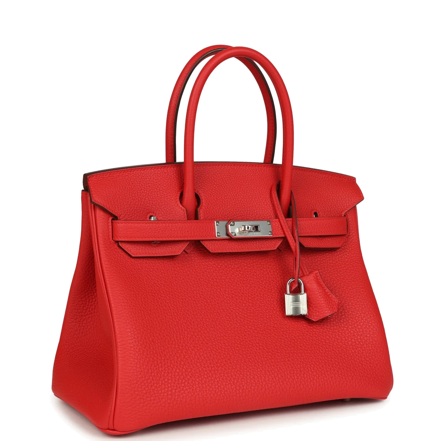 Hermes Birkin 30 Rouge Radieux Togo Palladium Hardware Красный лучезарный — фото 3