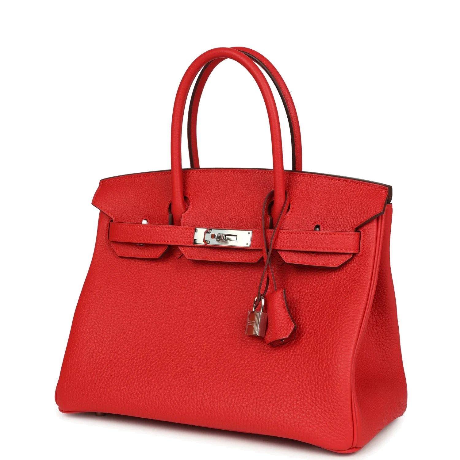 Hermes Birkin 30 Rouge Radieux Togo Palladium Hardware Красный лучезарный — фото 6