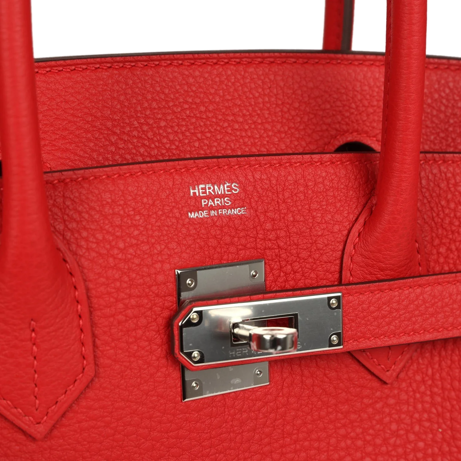 Hermes Birkin 30 Rouge Radieux Togo Palladium Hardware Красный лучезарный — фото 8