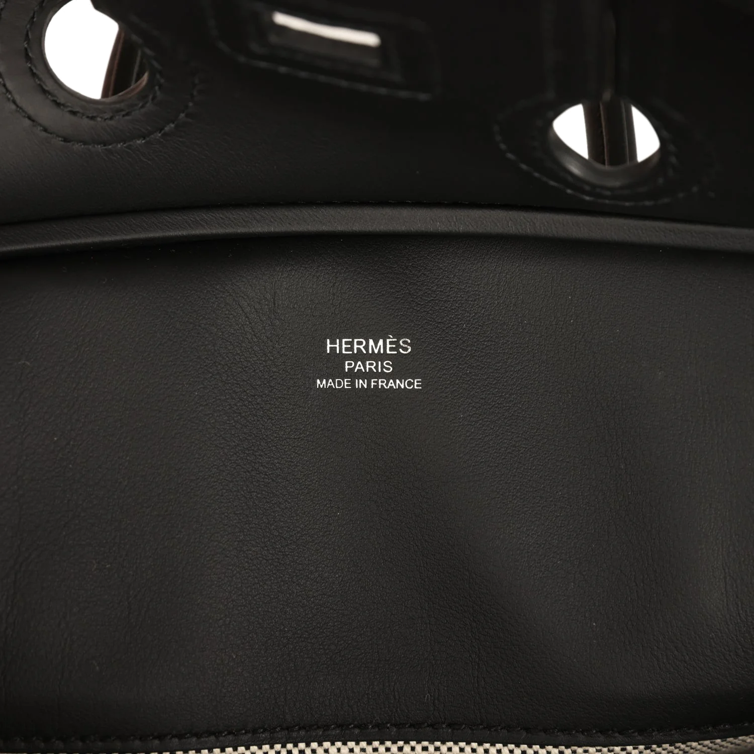 Hermes Birkin 25 Cargo Ecru-Black Toile H Canvas and Black Swift Palladium Hardware Карго экрю — фото 8
