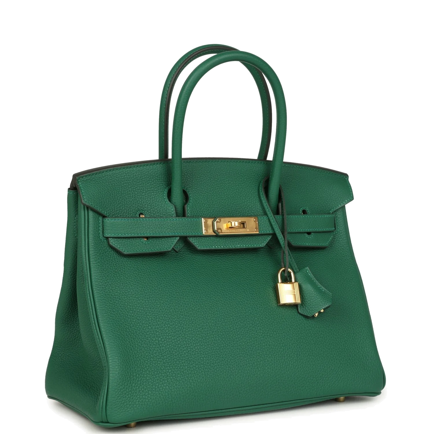 Hermes Birkin 30 Vert Moyen Togo Gold Hardware Зеленый средний — фото 3