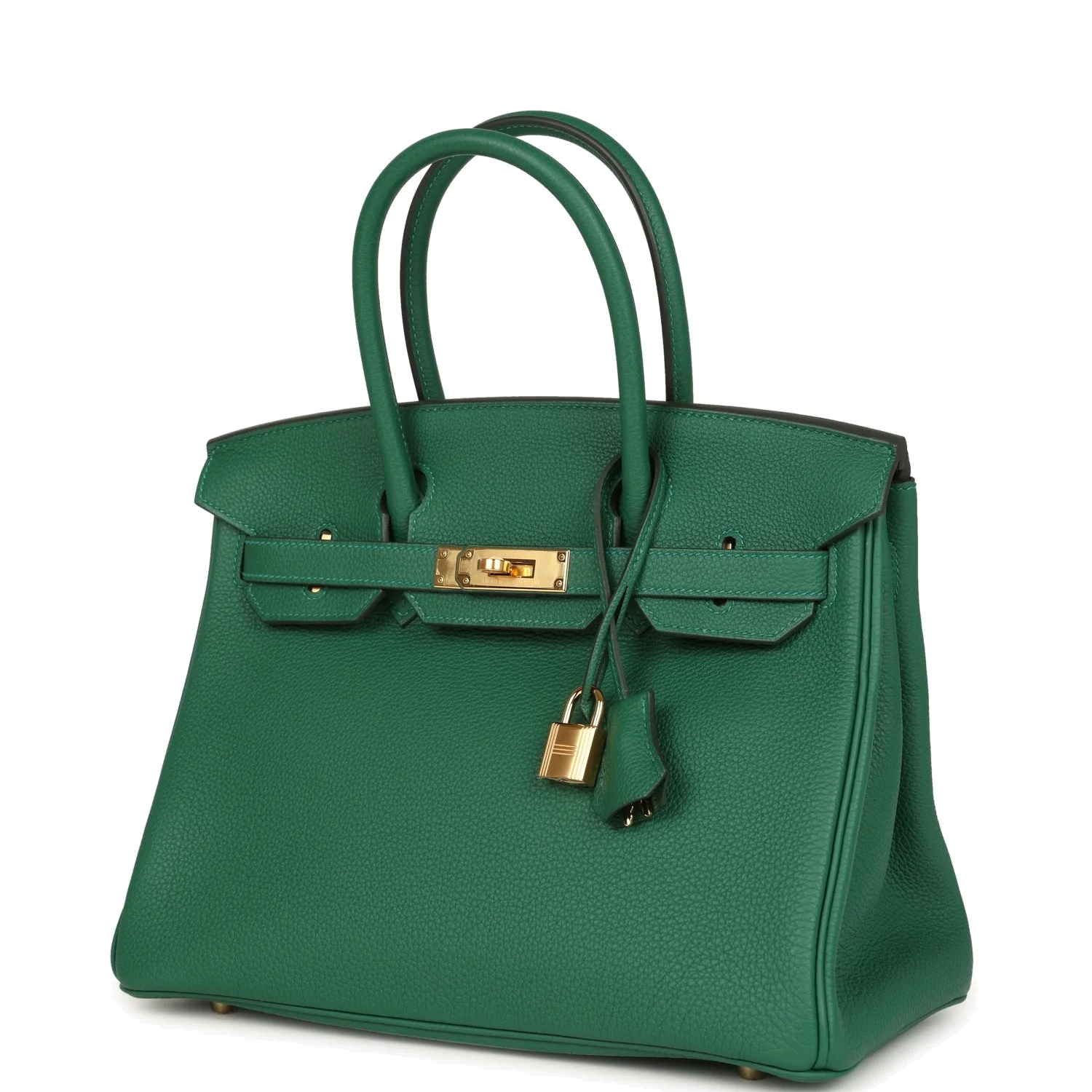 Hermes Birkin 30 Vert Moyen Togo Gold Hardware Зеленый средний — фото 6
