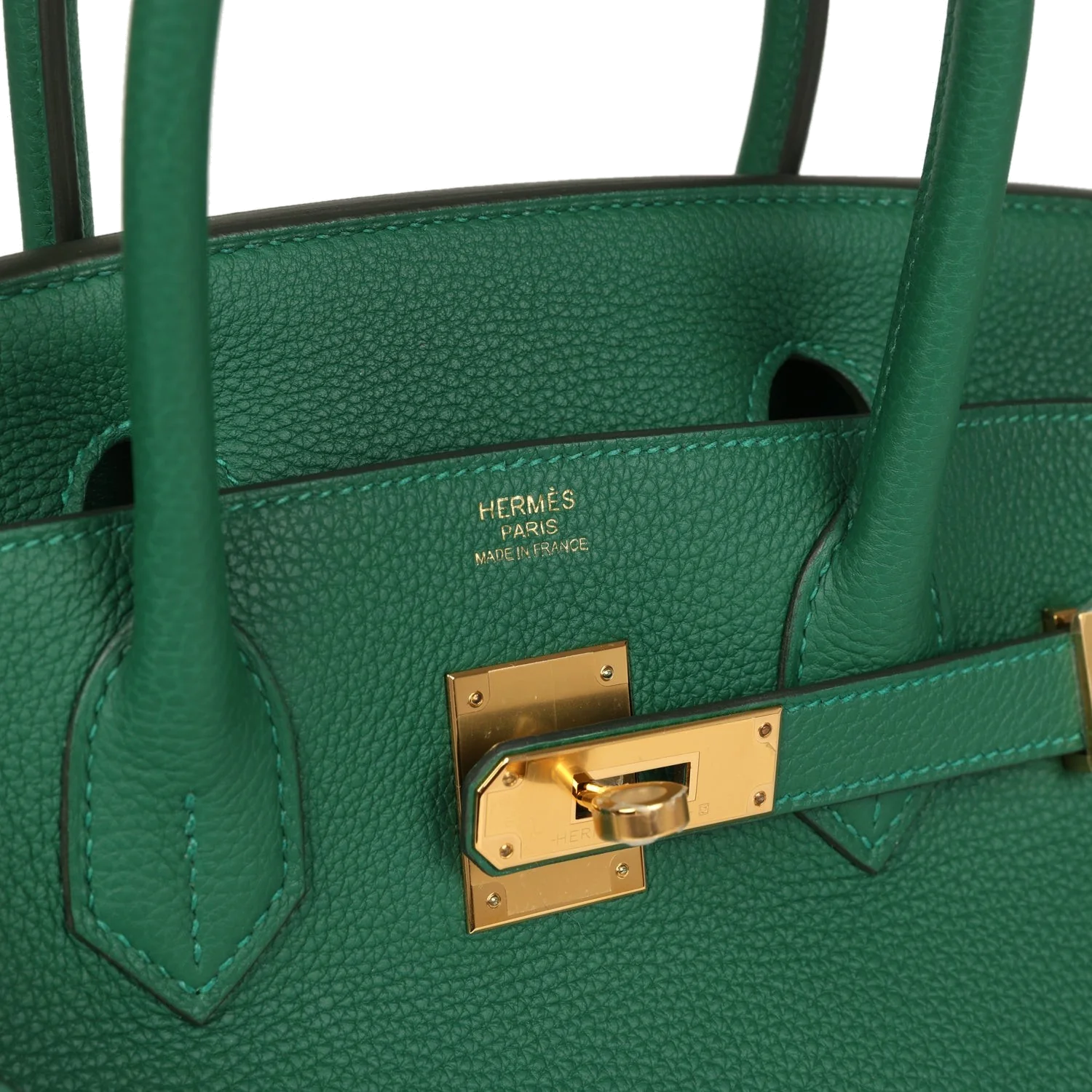 Hermes Birkin 30 Vert Moyen Togo Gold Hardware Зеленый средний — фото 8