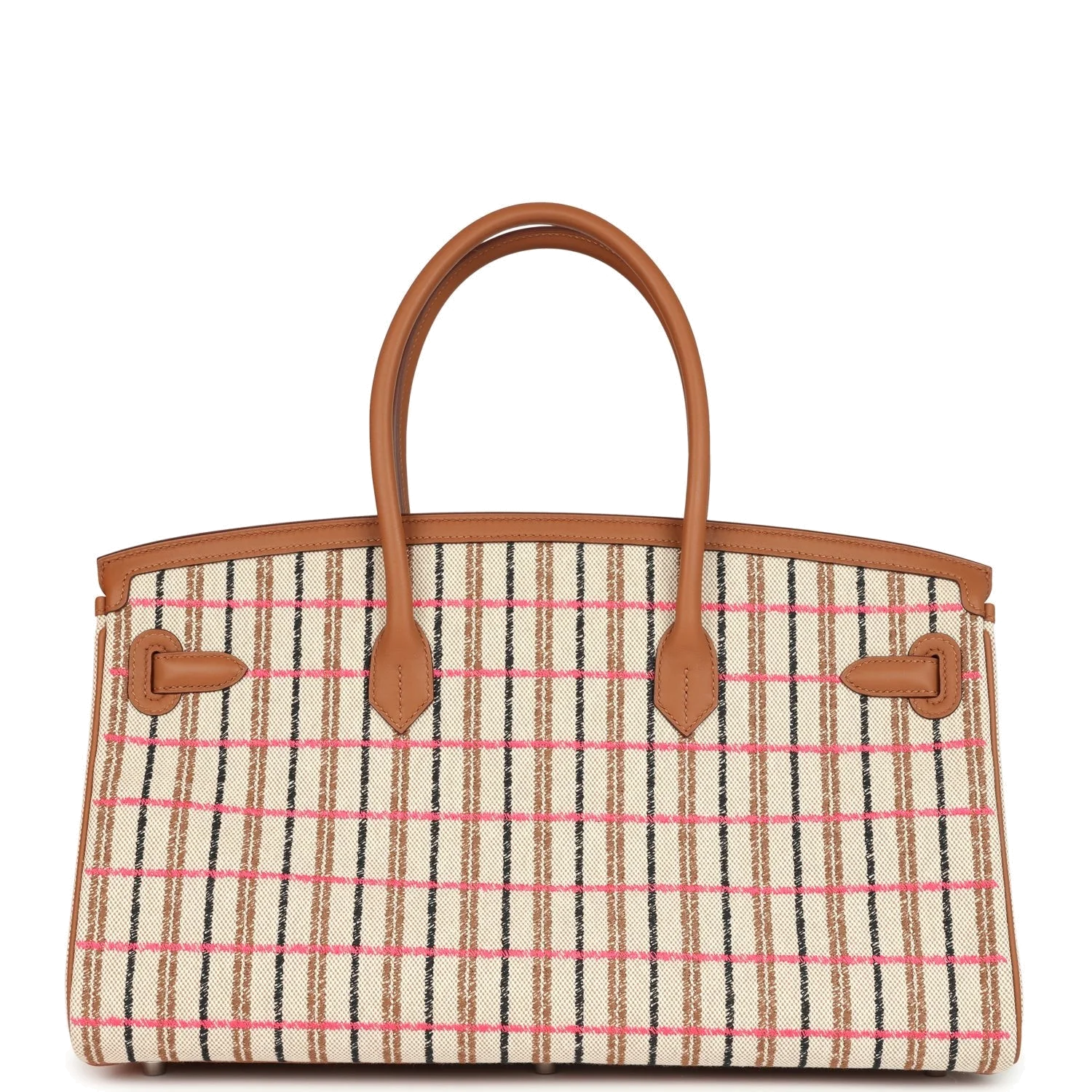 Hermes Shoulder Birkin Light 39 Multicolor Toile and Gold Swift Palladium Hardware — фото 5