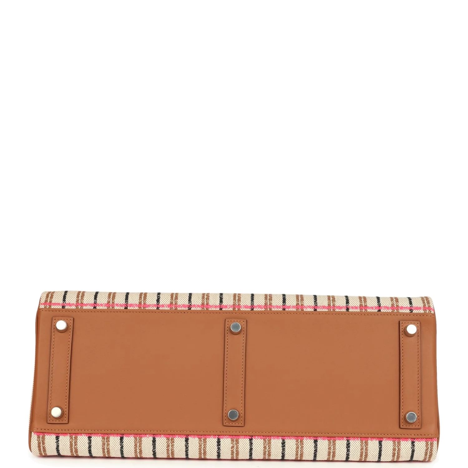 Hermes Shoulder Birkin Light 39 Multicolor Toile and Gold Swift Palladium Hardware — фото 7