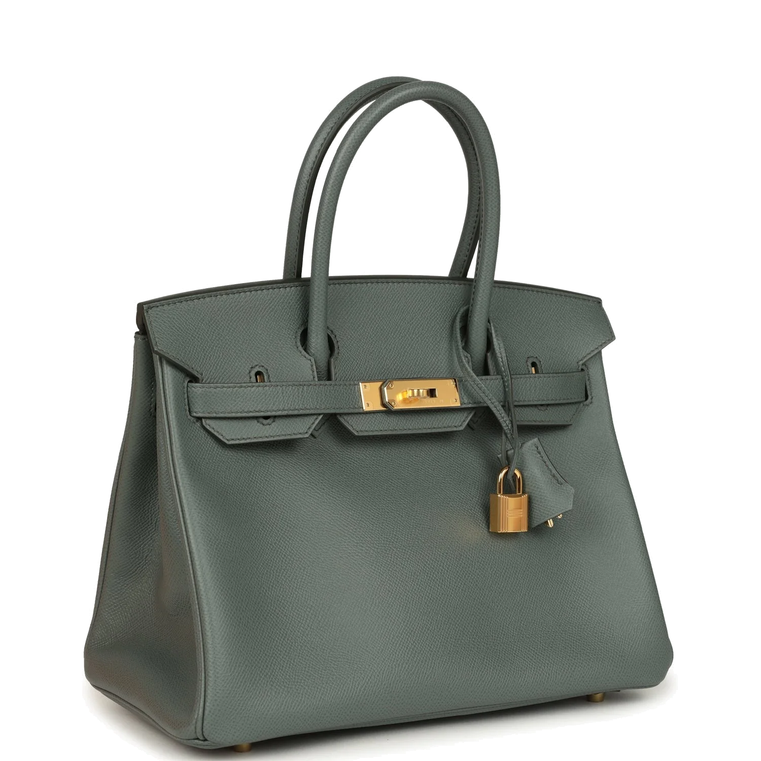 Hermes Birkin 30 Vert Amande Epsom Gold Hardware Зеленый миндаль — фото 3