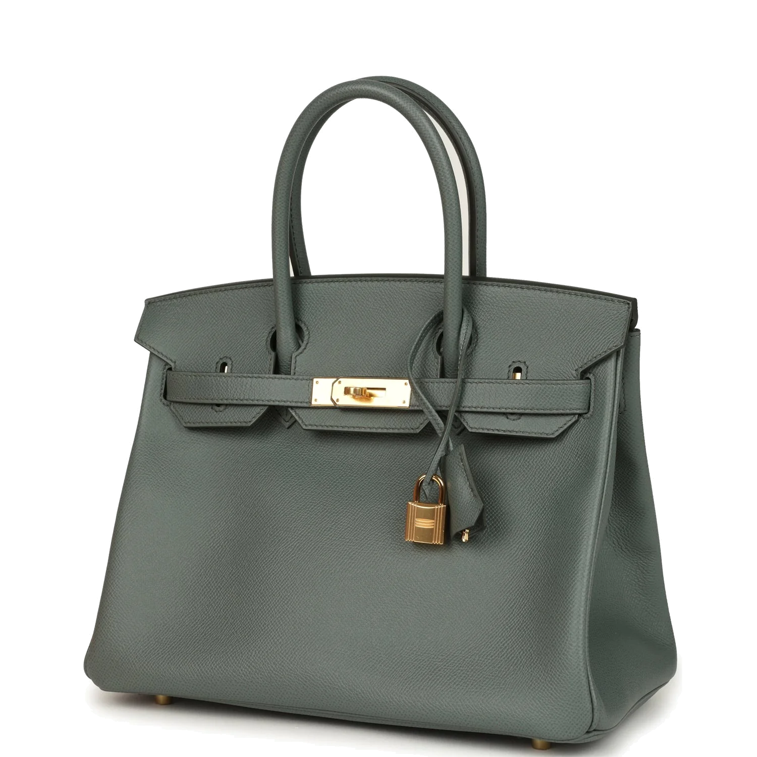Hermes Birkin 30 Vert Amande Epsom Gold Hardware Зеленый миндаль — фото 6