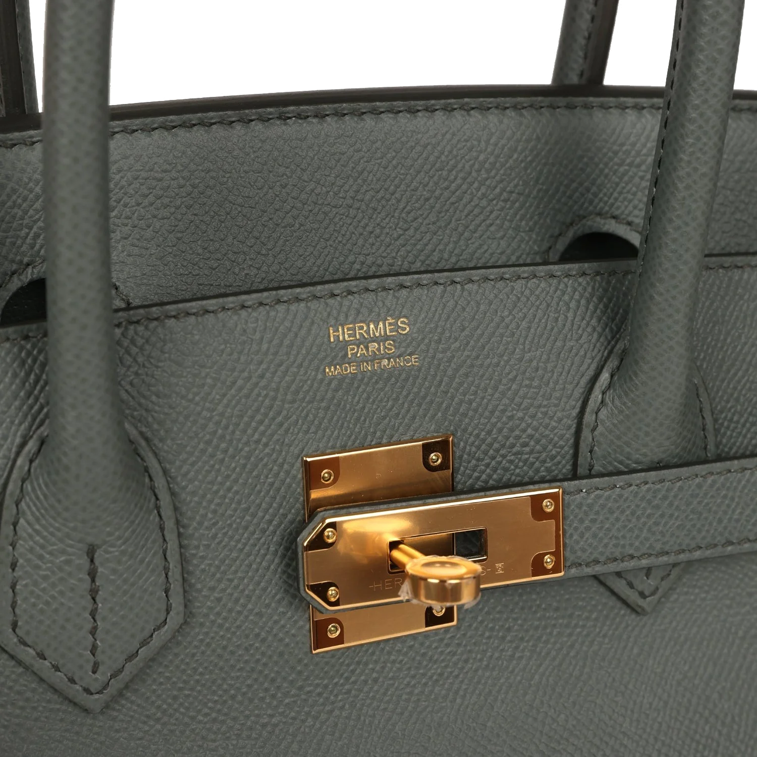 Hermes Birkin 30 Vert Amande Epsom Gold Hardware Зеленый миндаль — фото 8