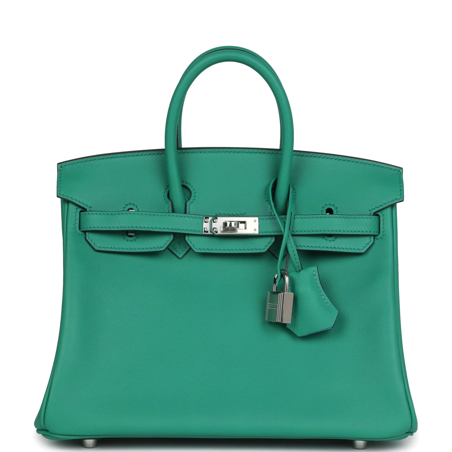 Hermes Birkin 25 Vert Vertigo Verso Swift Palladium Hardware Зеленый вертиго — фото 2