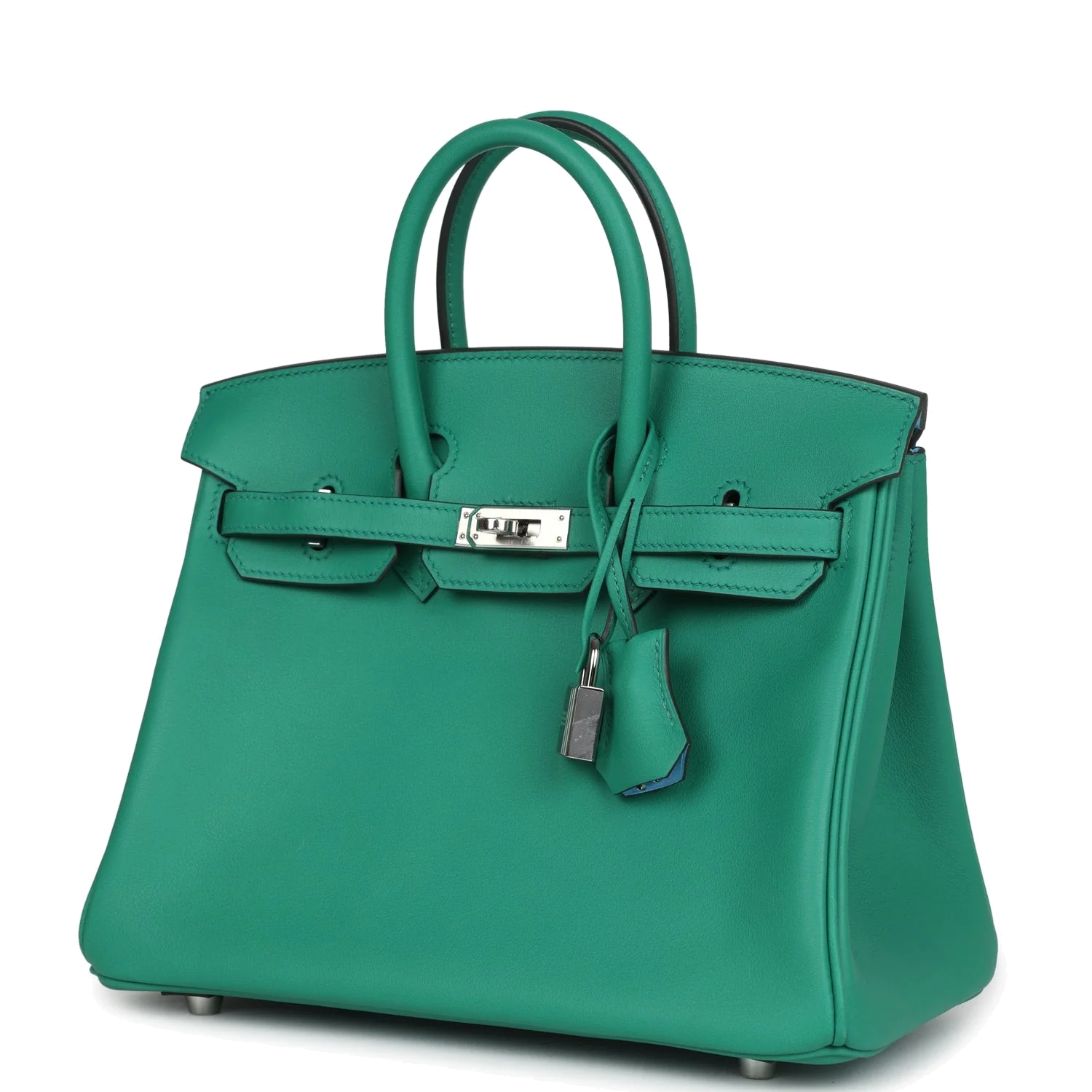 Hermes Birkin 25 Vert Vertigo Verso Swift Palladium Hardware Зеленый вертиго — фото 4