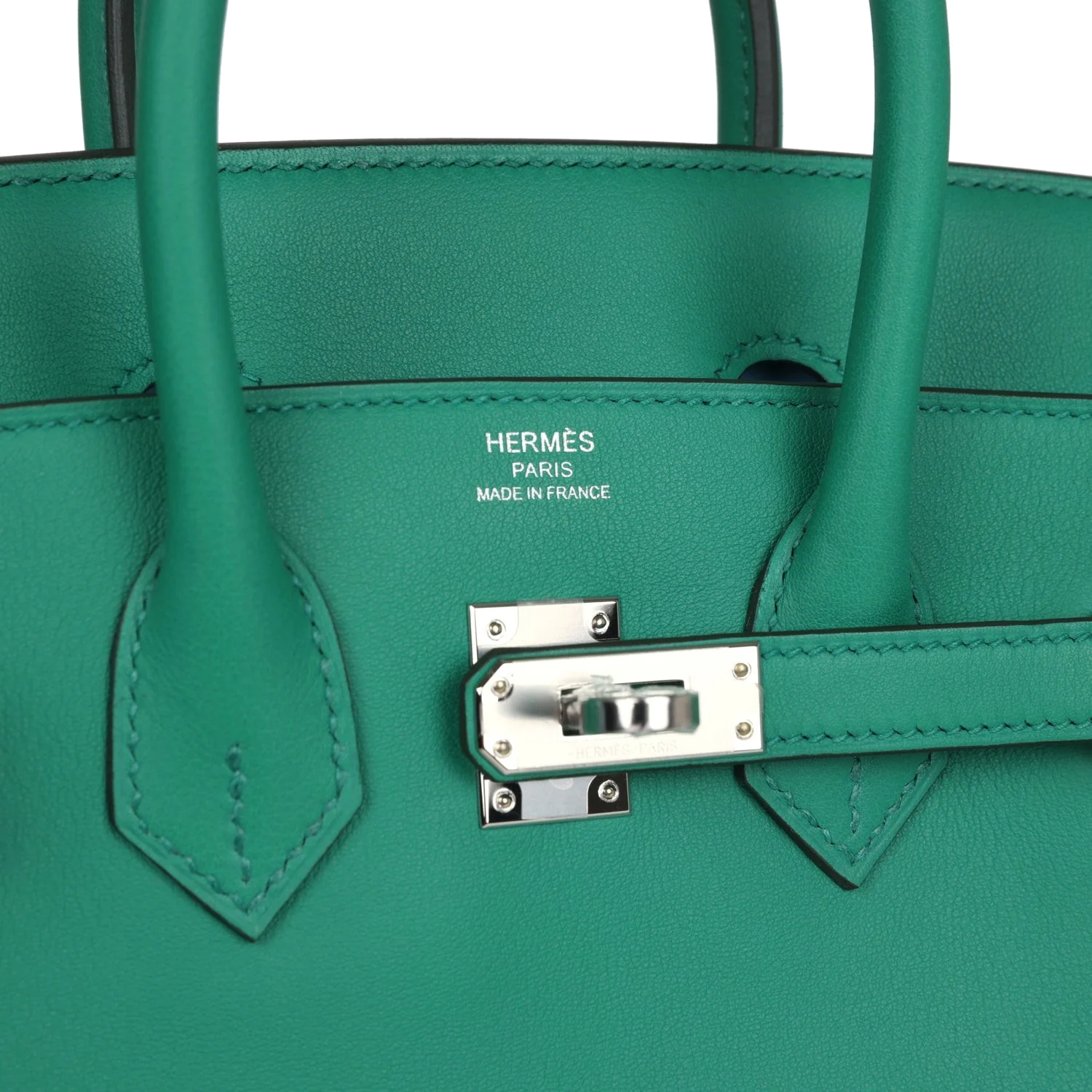 Hermes Birkin 25 Vert Vertigo Verso Swift Palladium Hardware Зеленый вертиго — фото 8