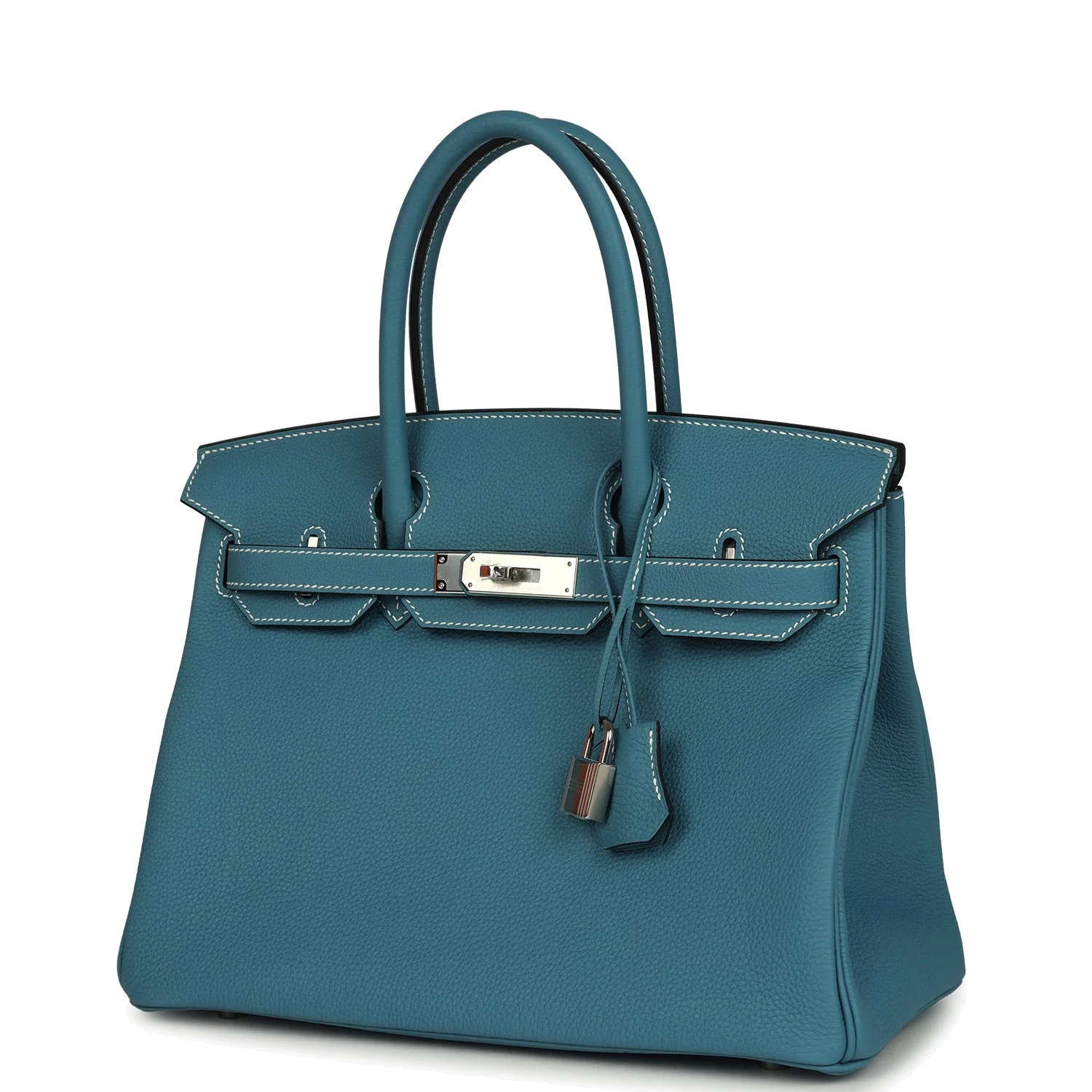 Hermes Birkin 30 Blue Jean Togo Palladium Hardware Голубой джинс — фото 4