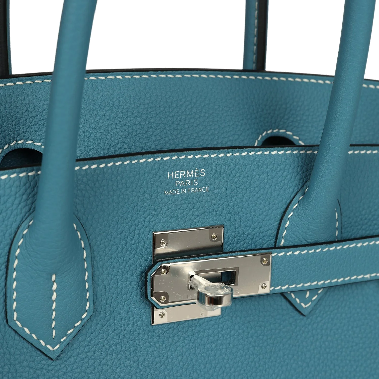 Hermes Birkin 30 Blue Jean Togo Palladium Hardware Голубой джинс — фото 8