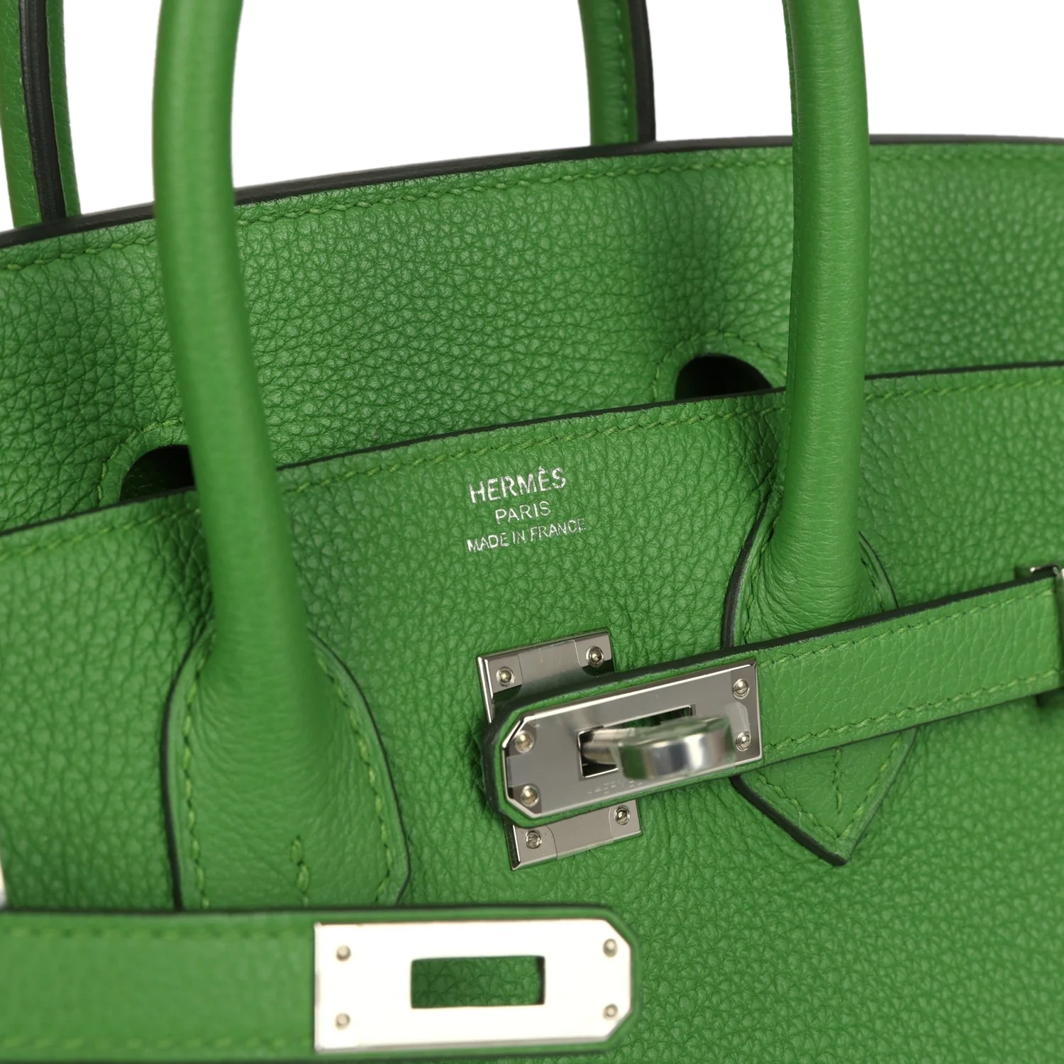 Hermes Birkin 25 Vert Yucca Togo Palladium Hardware Зеленый юкка — фото 8