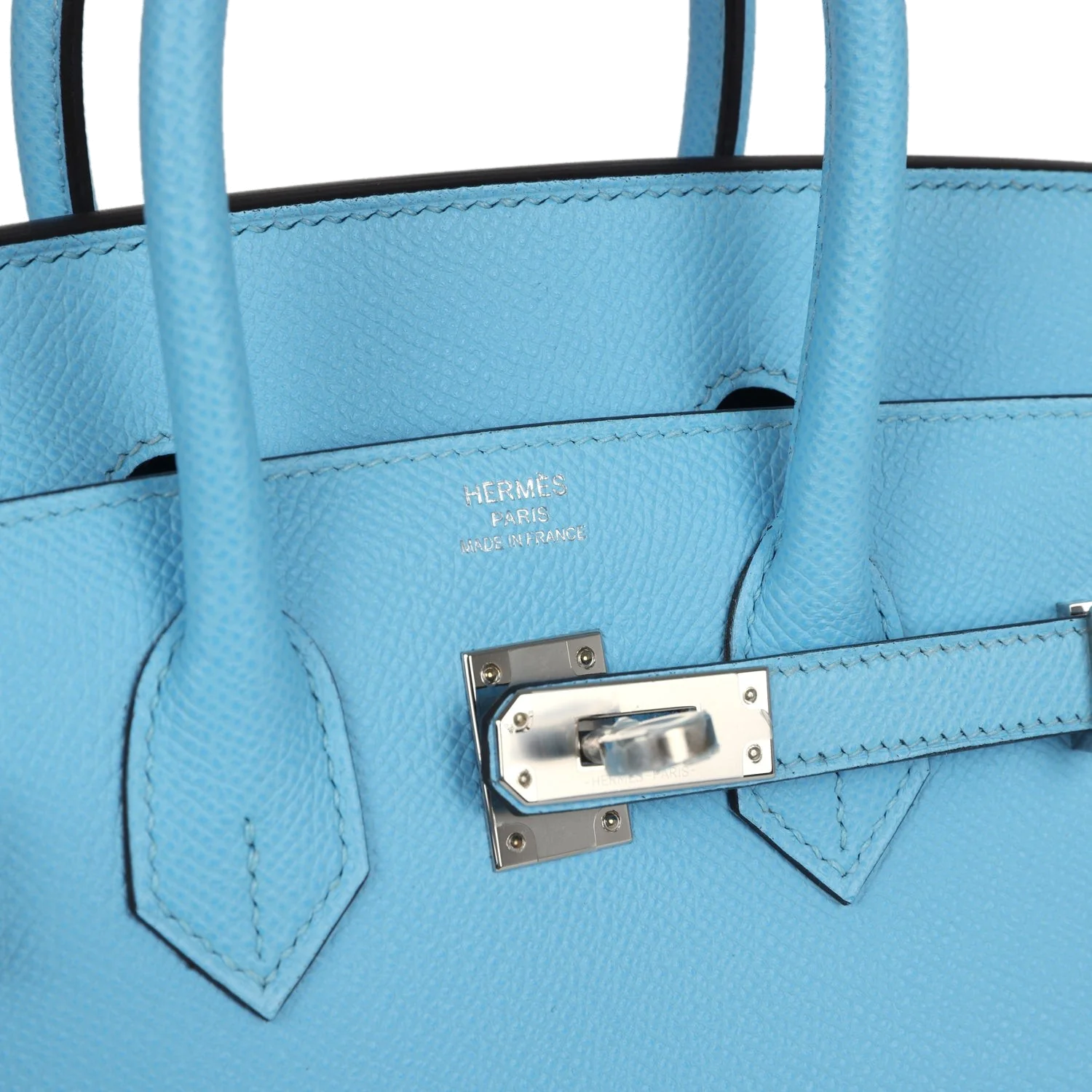 Hermes Birkin Sellier 25 Celeste Epsom Palladium Hardware — фото 8