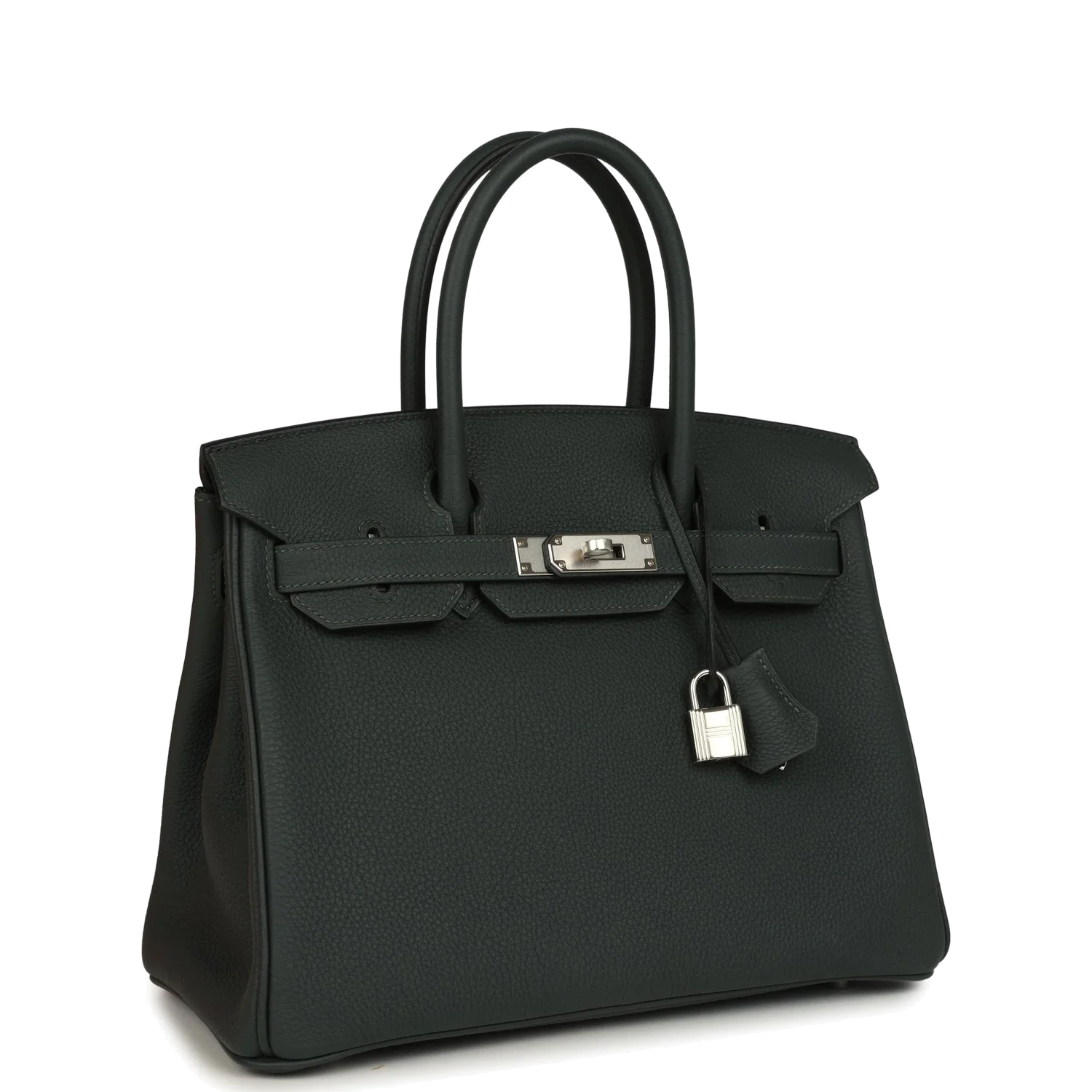 Hermes Birkin 30 Vert Fonce Togo Palladium Hardware Зеленый темный — фото 3