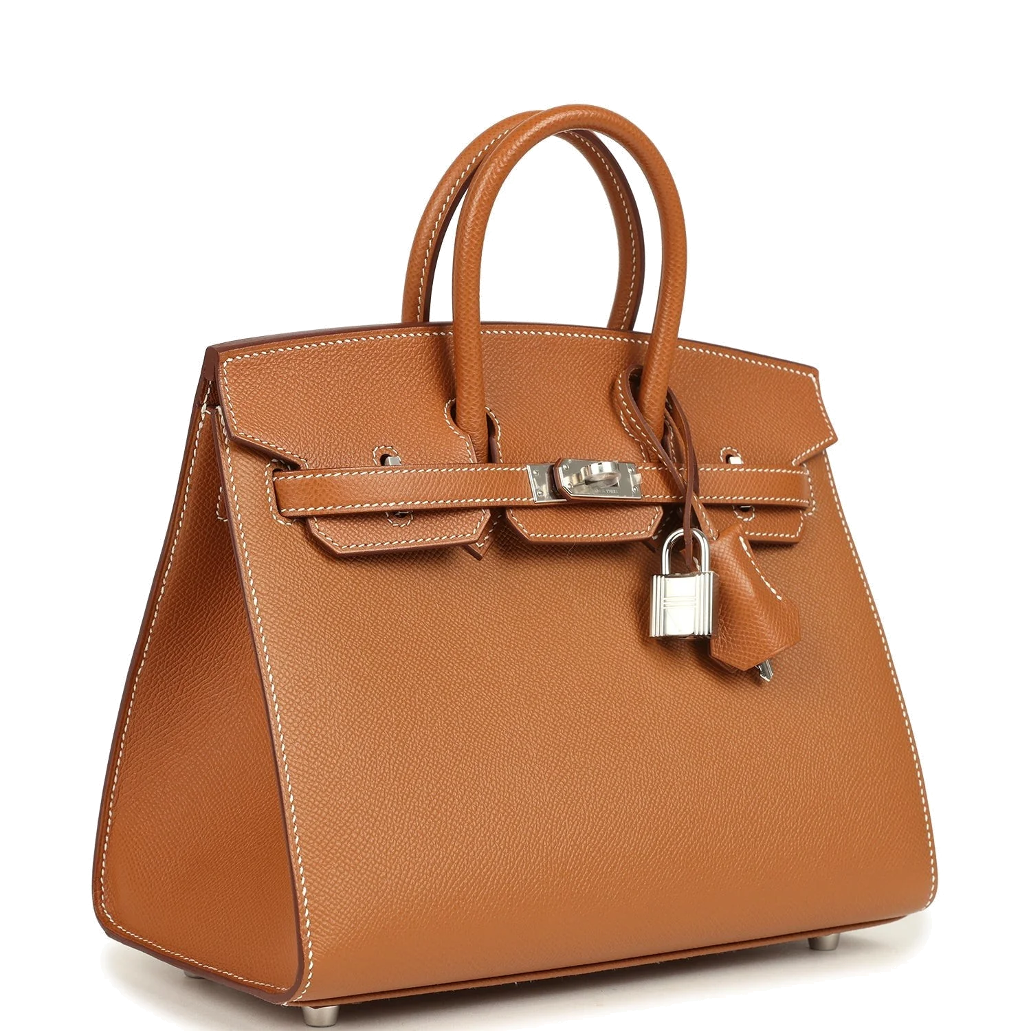Hermes Birkin Sellier 25 Gold Epsom Palladium Hardware — фото 3