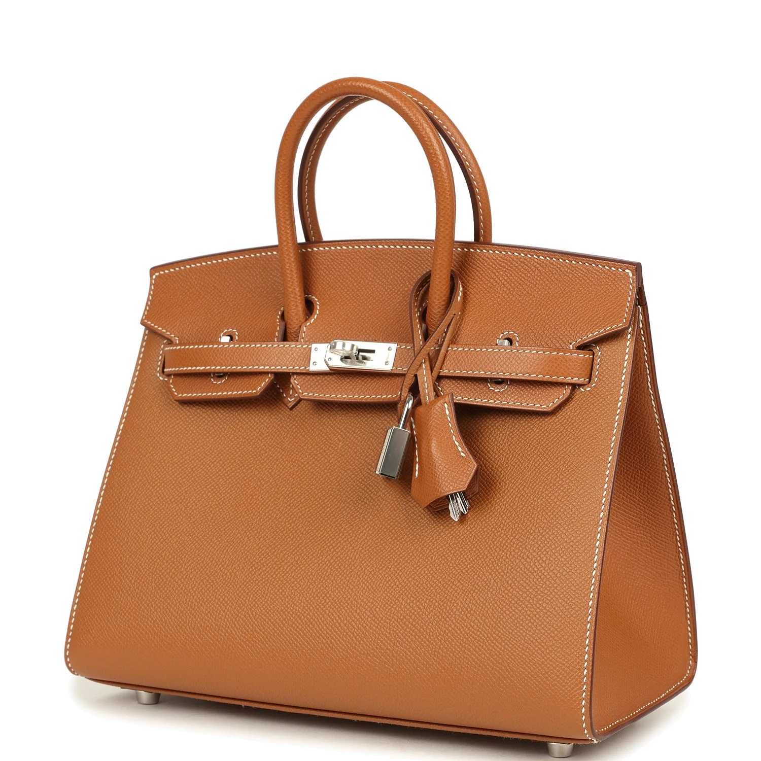 Hermes Birkin Sellier 25 Gold Epsom Palladium Hardware — фото 6