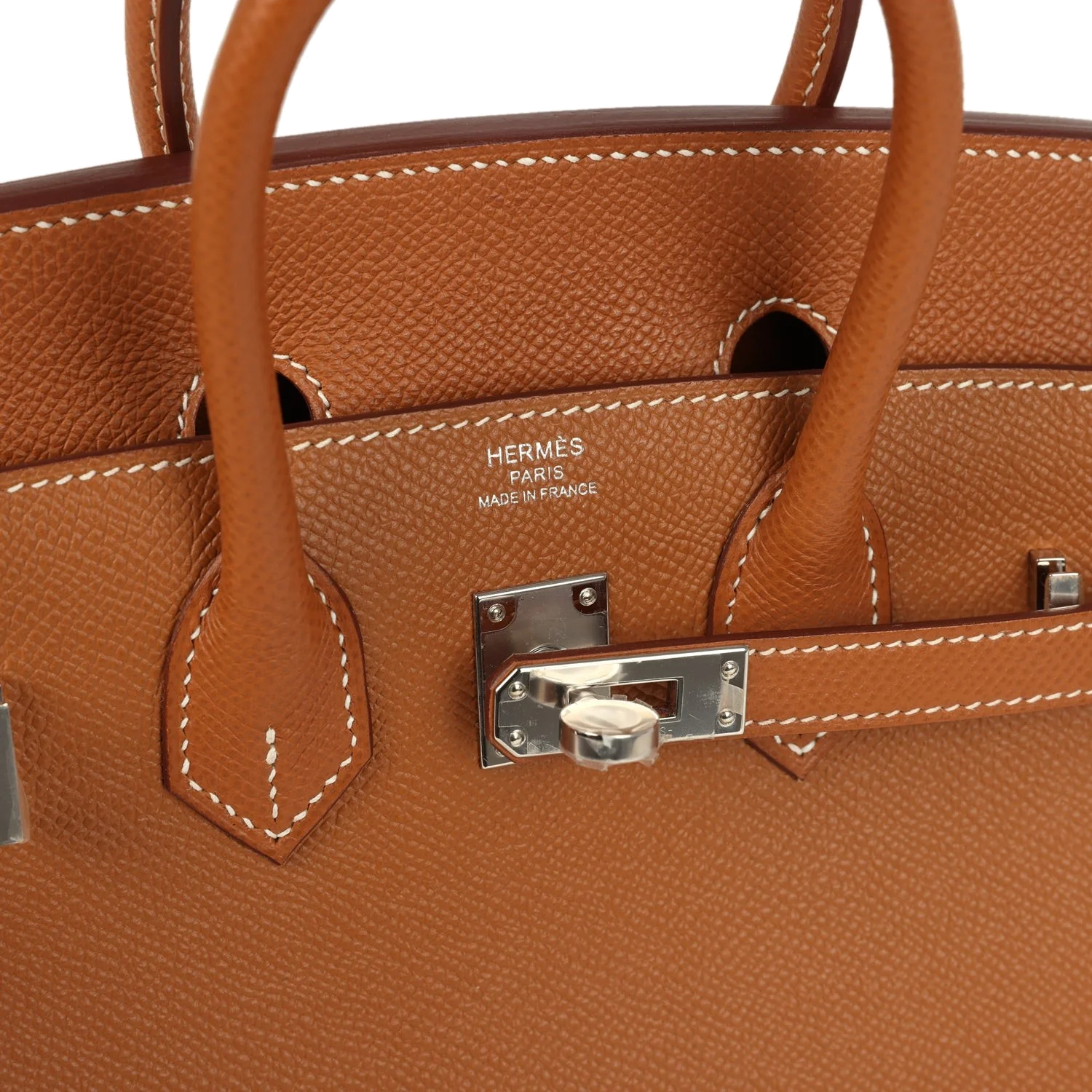 Hermes Birkin Sellier 25 Gold Epsom Palladium Hardware — фото 8