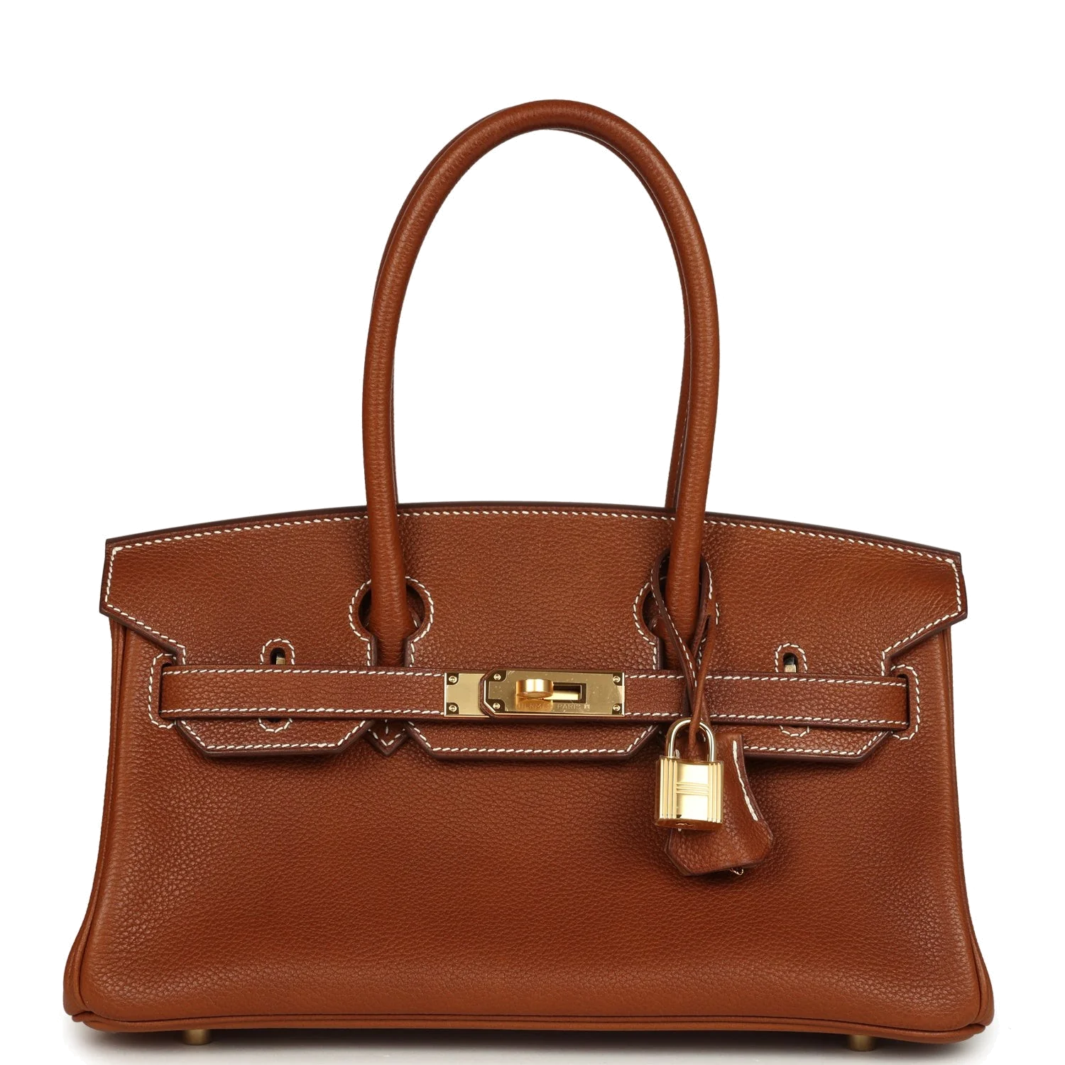 Hermes Shoulder Birkin Light 29 Fauve Barenia Faubourg Gold Hardware — фото 2