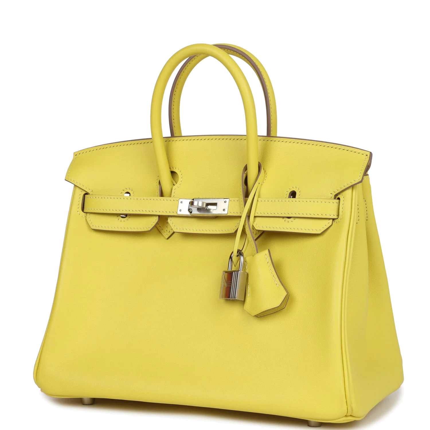 Hermes Birkin 25 Lime Swift Palladium Hardware Лайм Swift — фото 6