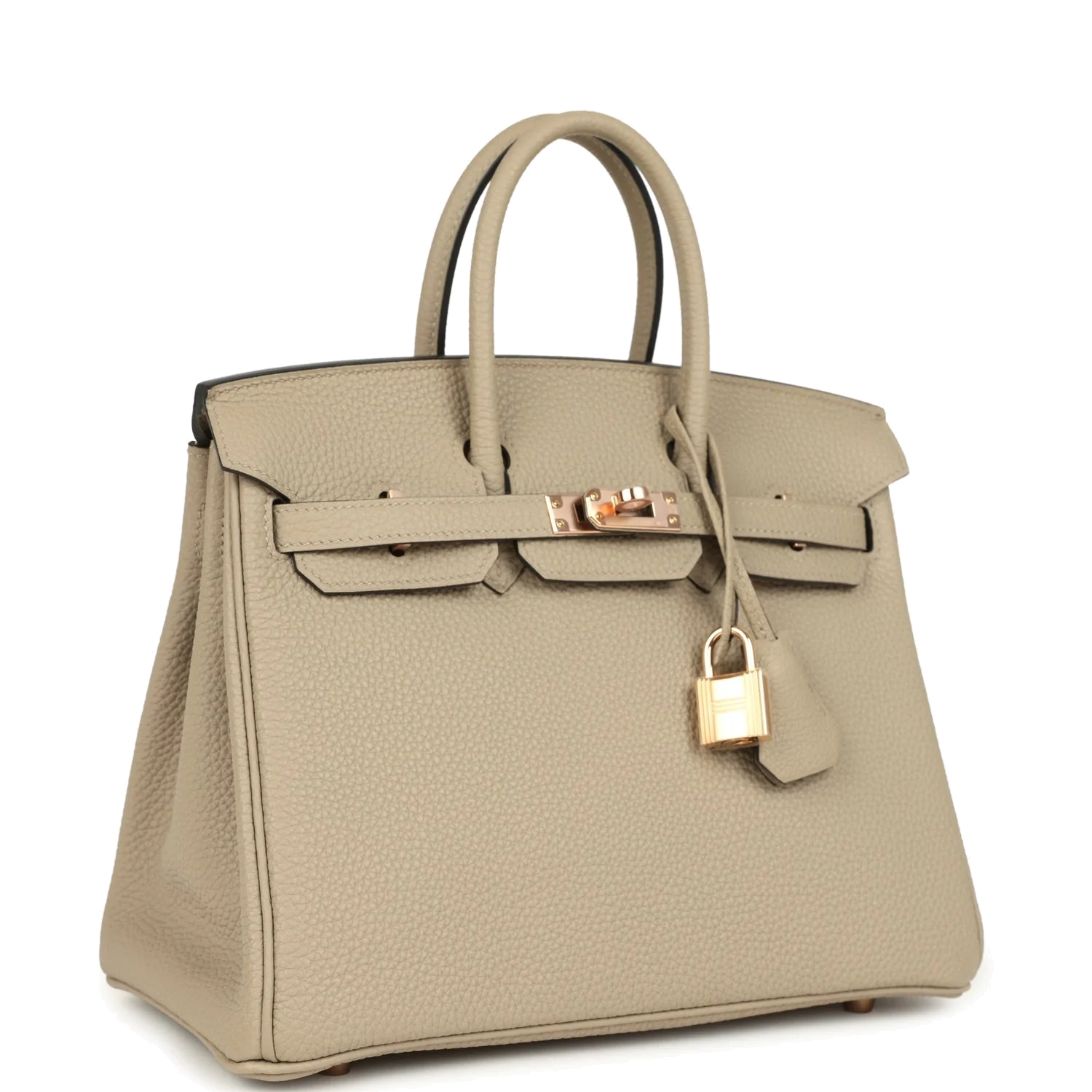 Hermes Birkin 25 Gris Tourterelle Togo Rose Gold Hardware Серый Туртерель — фото 3