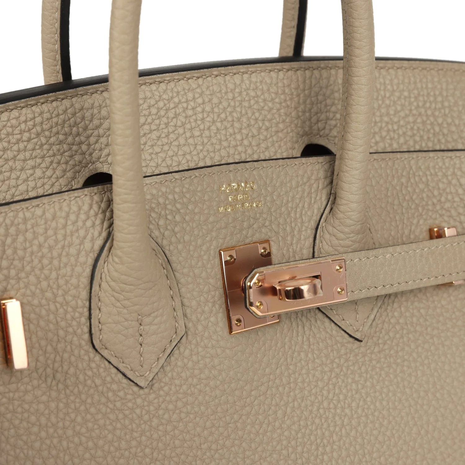 Hermes Birkin 25 Gris Tourterelle Togo Rose Gold Hardware Серый Туртерель — фото 8
