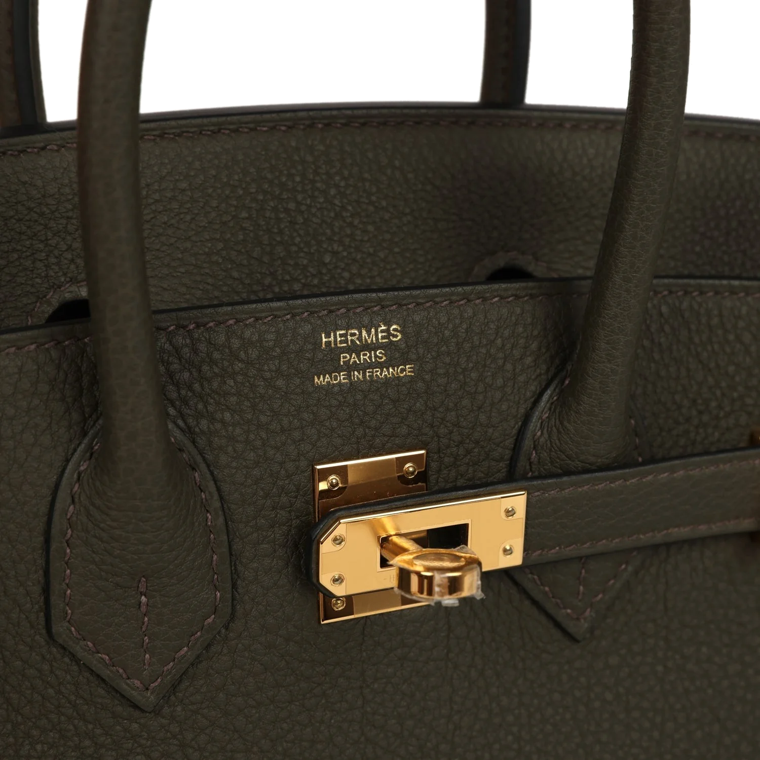 Hermes Birkin 25 Vert de Gris Togo Gold Hardware Зеленый — фото 8