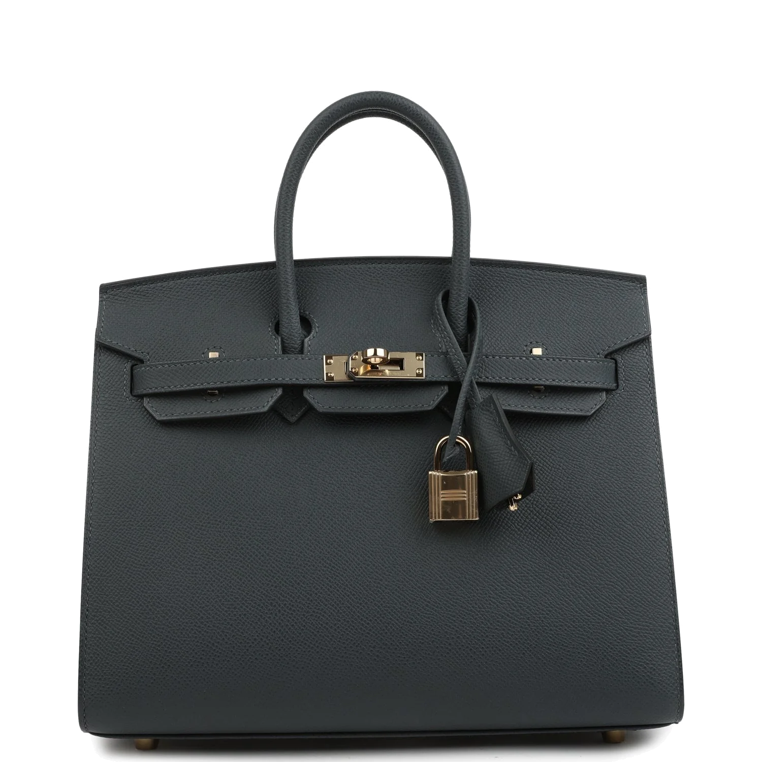 Hermes Birkin Sellier 25 Gris Misty Epsom Permabrass Hardware — фото 2