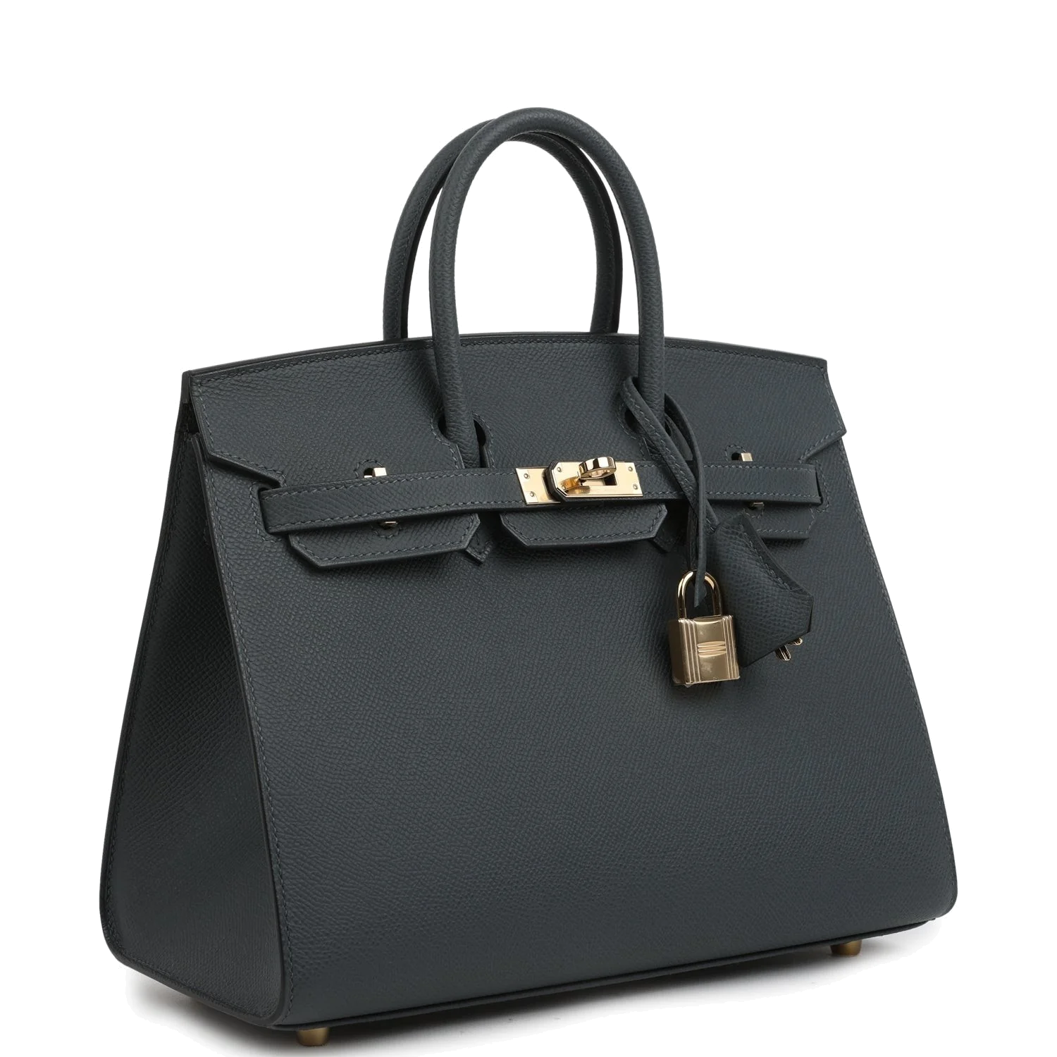 Hermes Birkin Sellier 25 Gris Misty Epsom Permabrass Hardware — фото 3