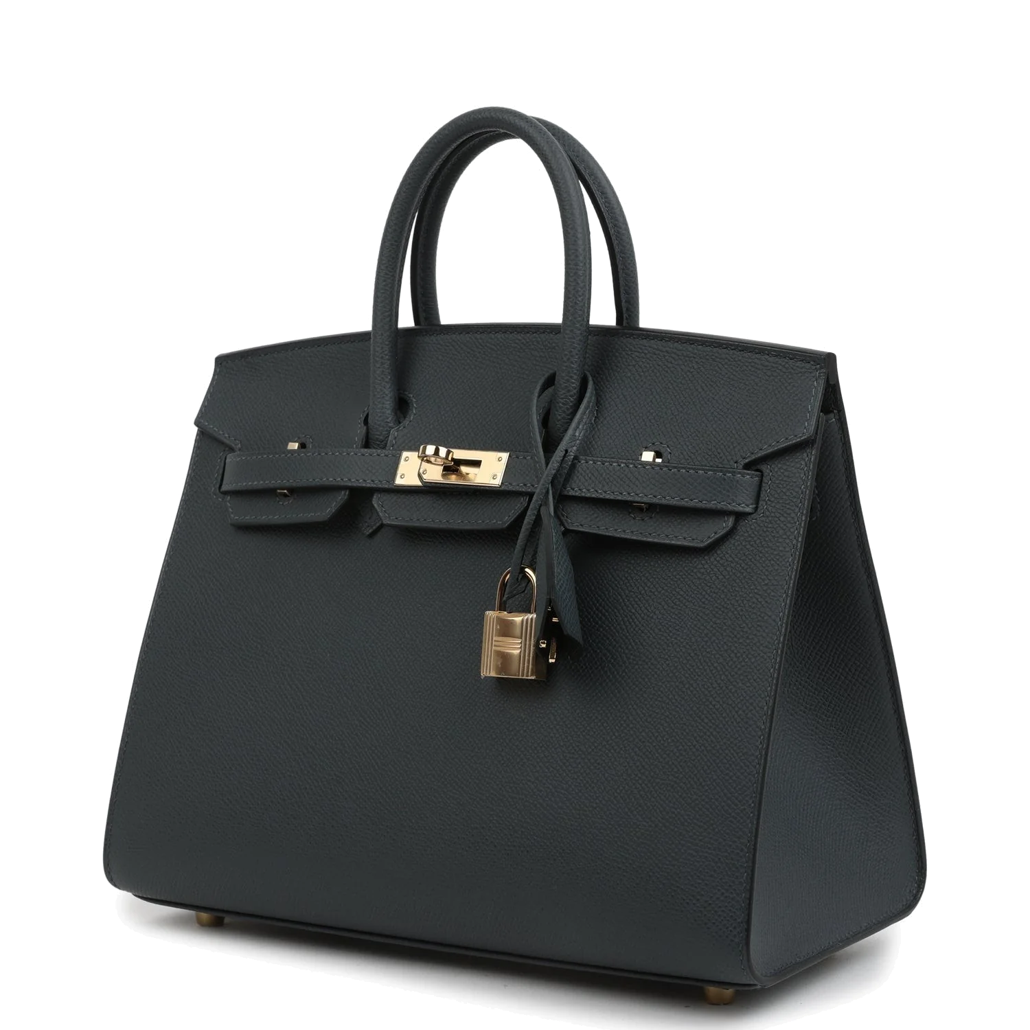 Hermes Birkin Sellier 25 Gris Misty Epsom Permabrass Hardware — фото 6