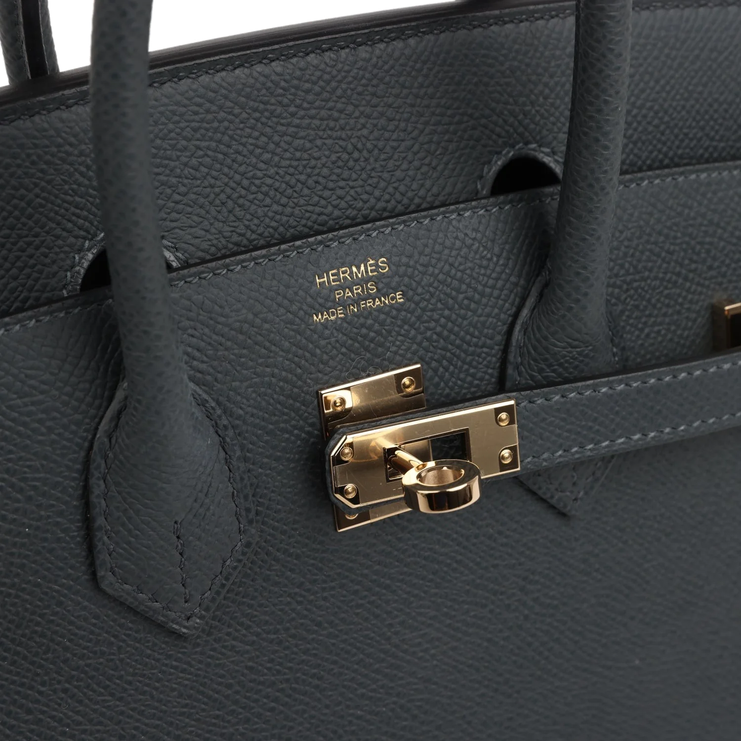 Hermes Birkin Sellier 25 Gris Misty Epsom Permabrass Hardware — фото 8