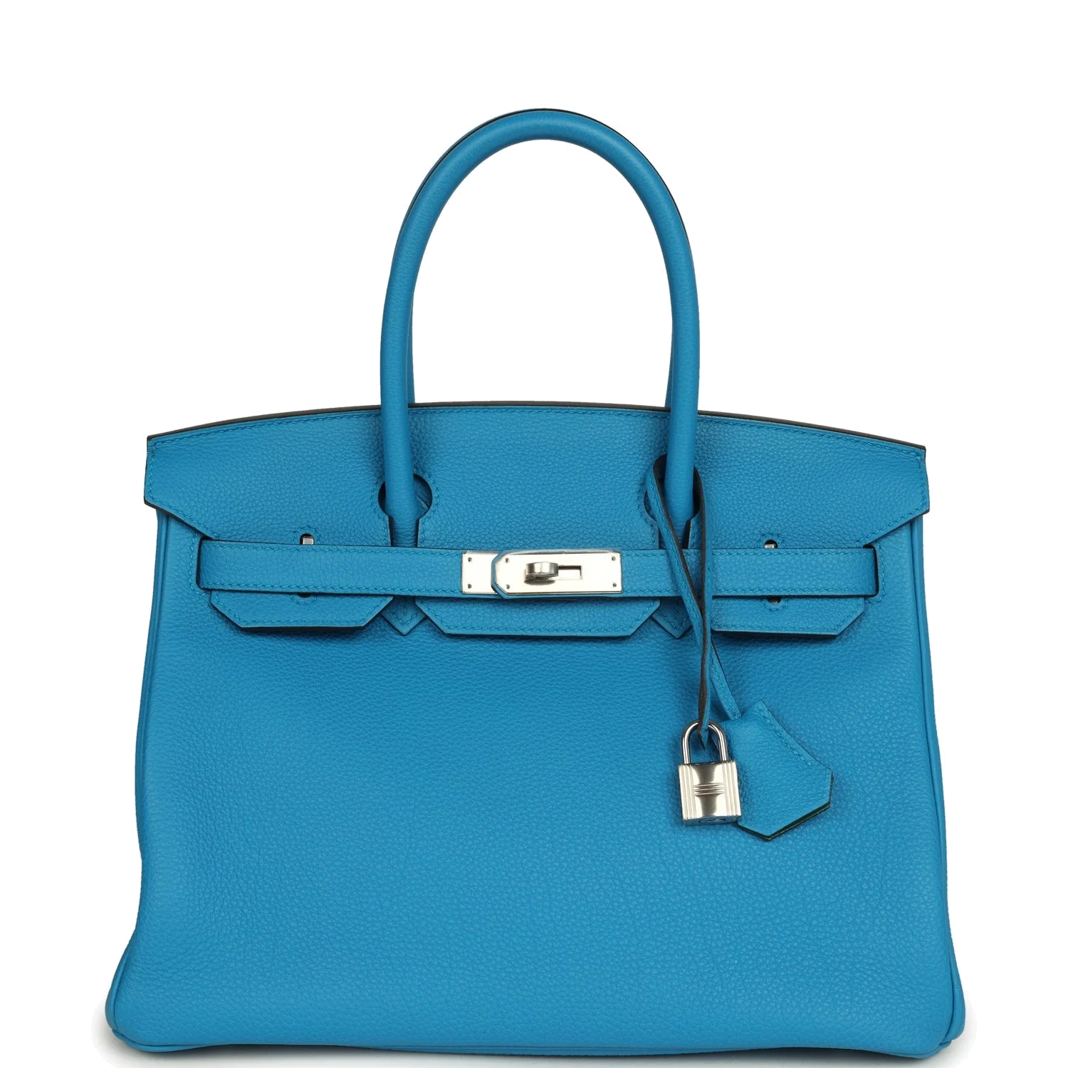 Hermes Birkin 30 Bleu Zanzibar Verso Togo Palladium Hardware Синий Занзибар — фото 2