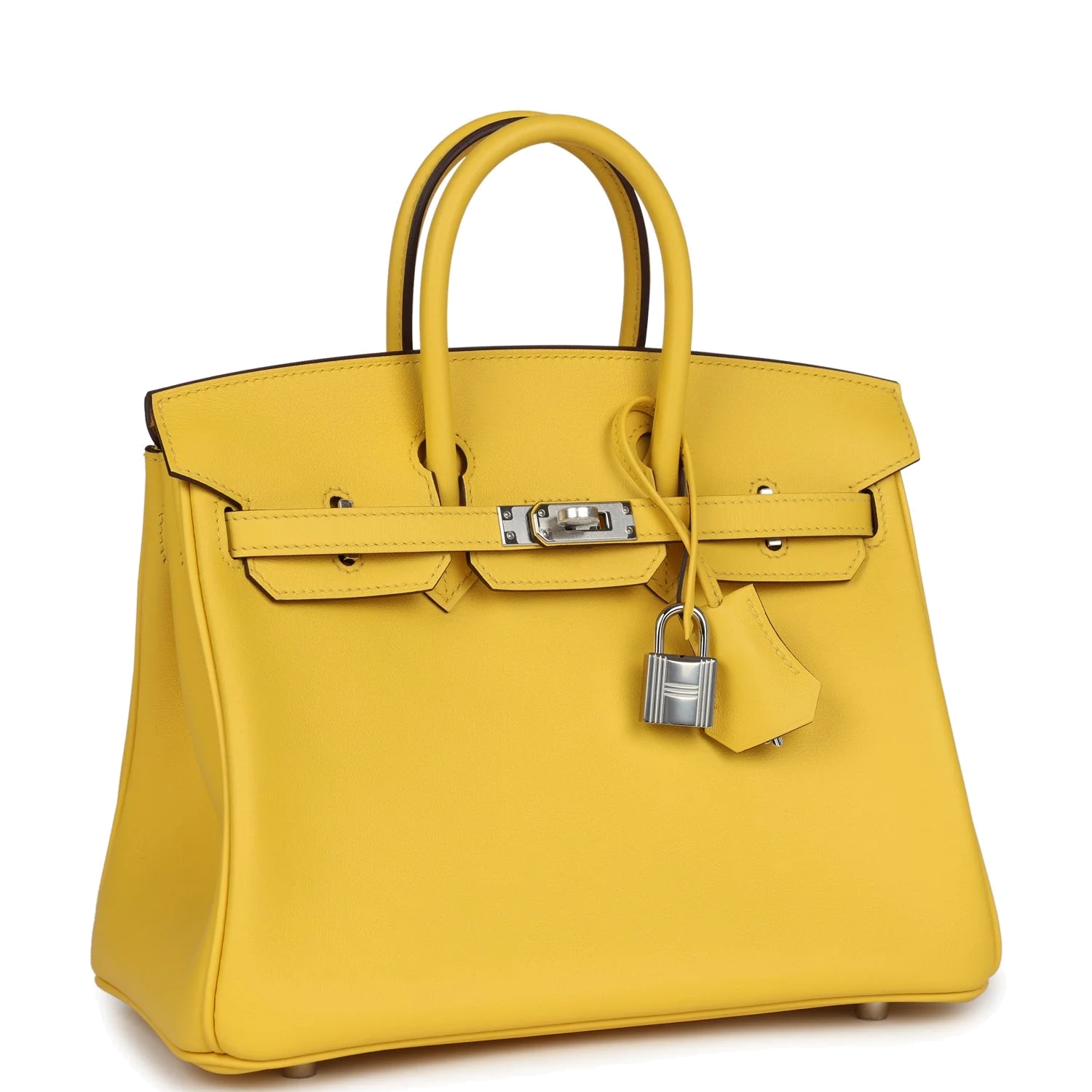 Hermes Birkin 25 Jaune de Naples Swift Palladium Hardware Желтый — фото 3