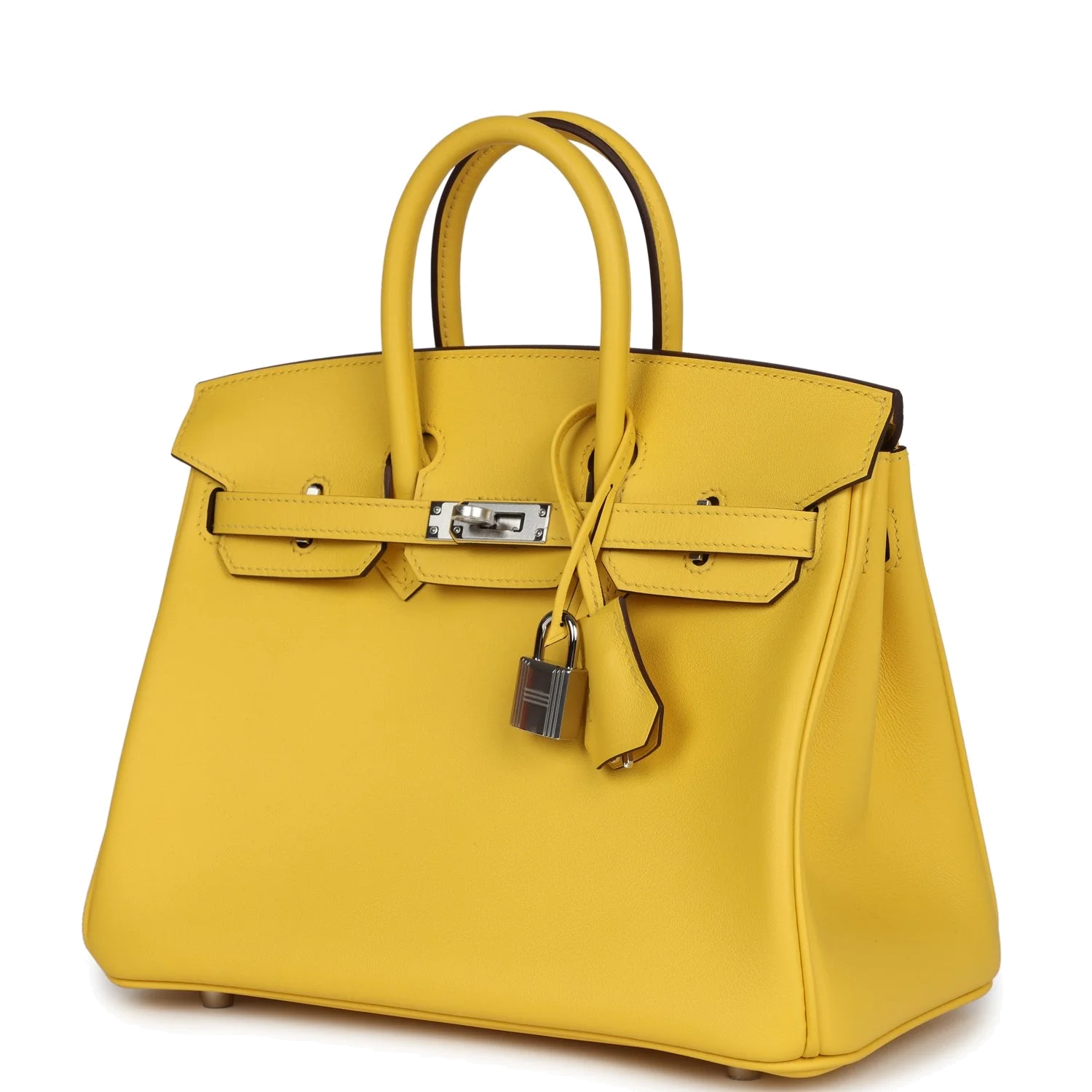 Hermes Birkin 25 Jaune de Naples Swift Palladium Hardware Желтый — фото 6