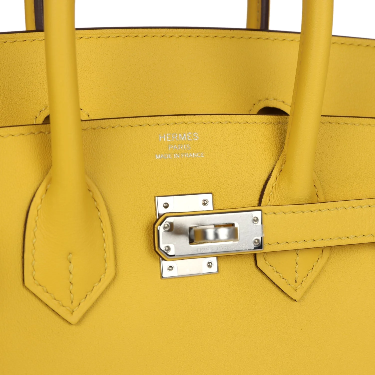 Hermes Birkin 25 Jaune de Naples Swift Palladium Hardware Желтый — фото 8
