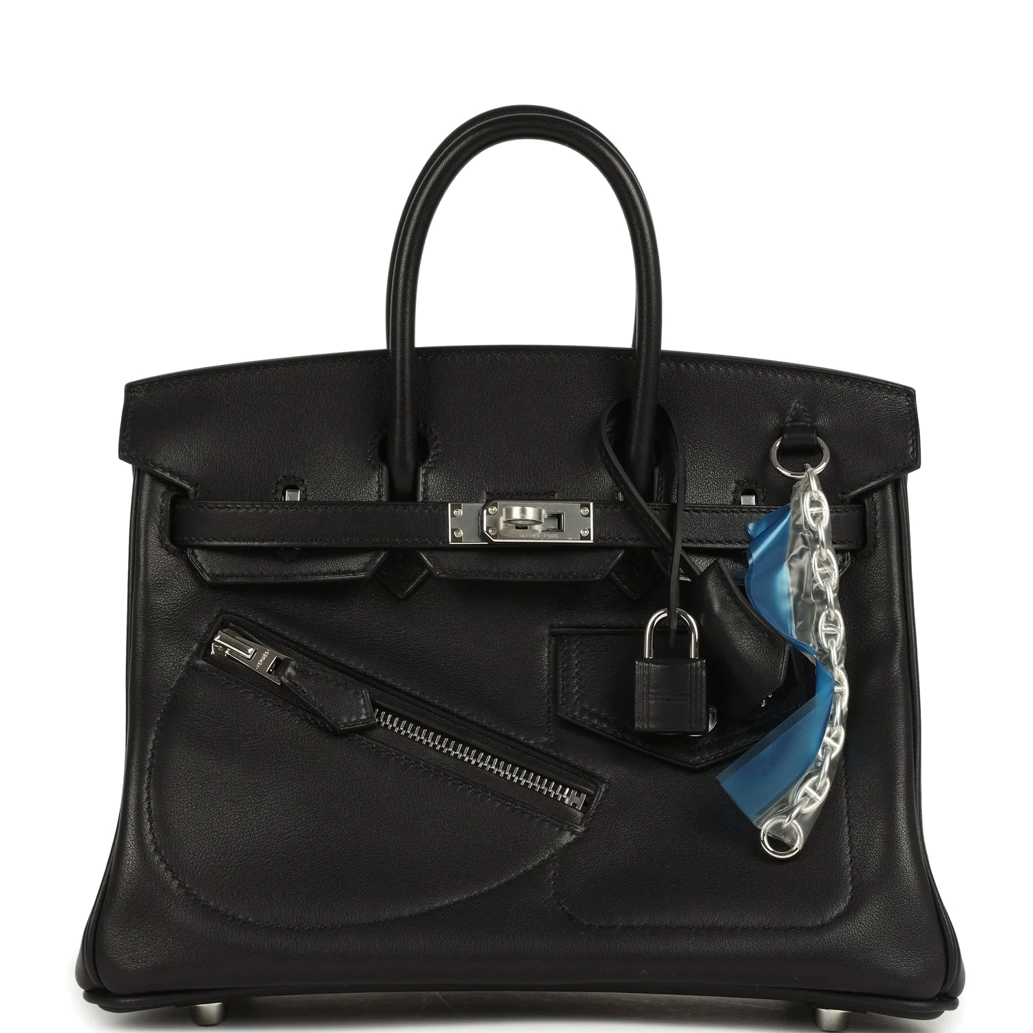 Hermes Limited Edition Birkin Rock 25 Black Volupto Palladium Hardware — фото 2