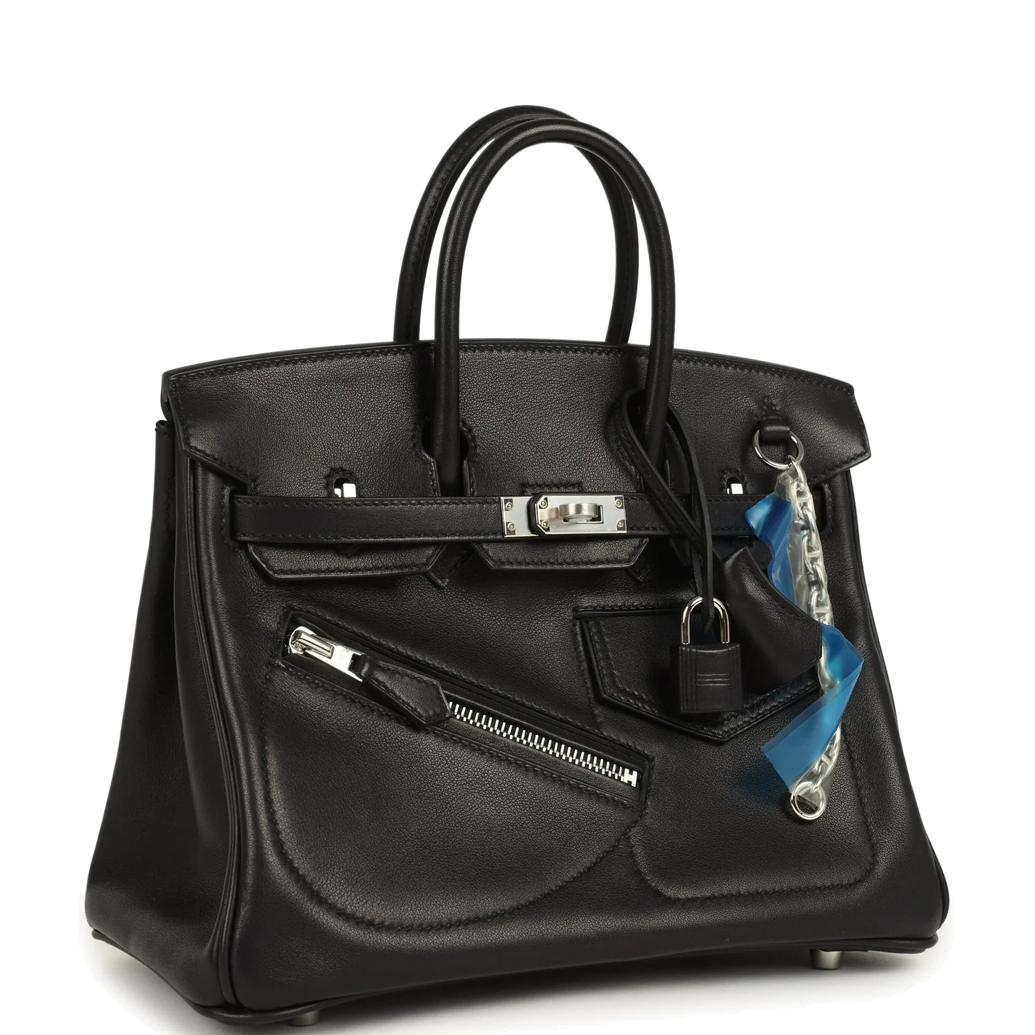 Hermes Limited Edition Birkin Rock 25 Black Volupto Palladium Hardware — фото 3