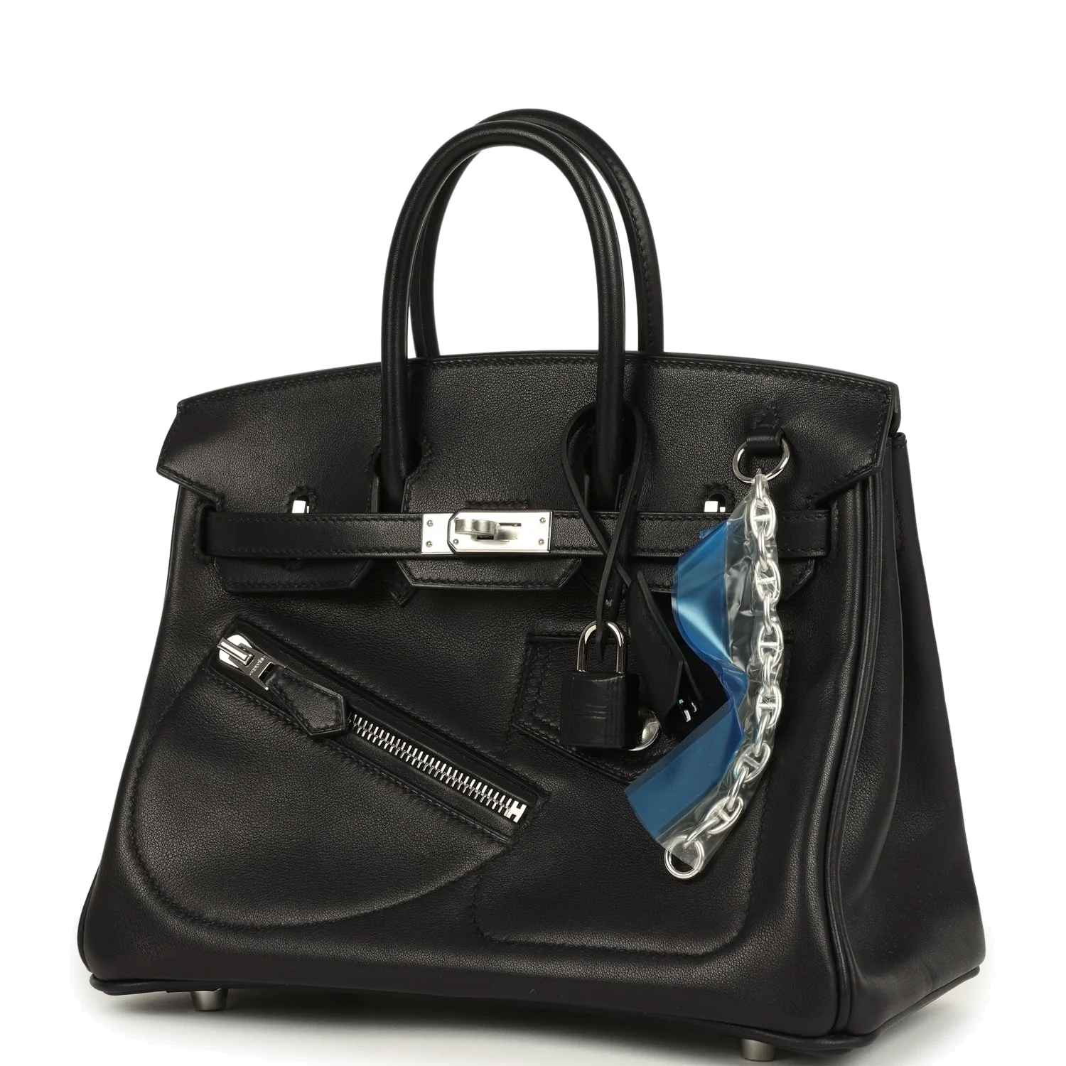 Hermes Limited Edition Birkin Rock 25 Black Volupto Palladium Hardware — фото 6
