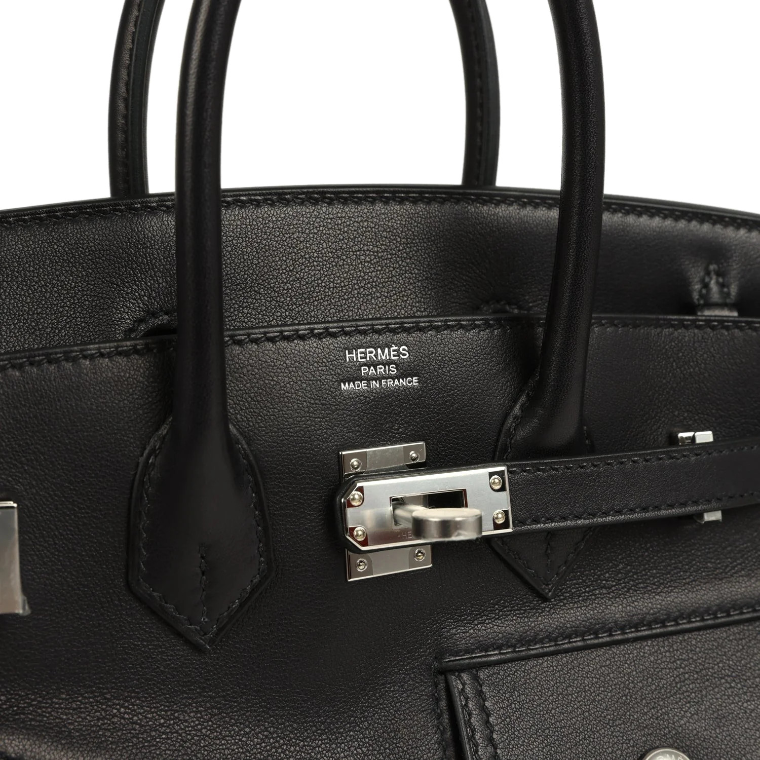 Hermes Limited Edition Birkin Rock 25 Black Volupto Palladium Hardware — фото 8