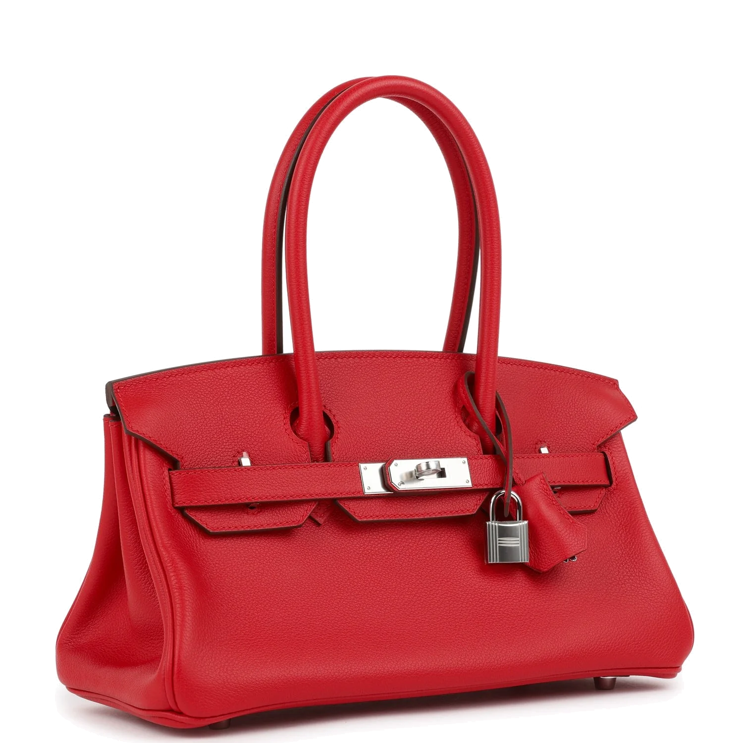 Hermes Shoulder Birkin Light 29 Rouge Radieux Evercolor Palladium Hardware — фото 3