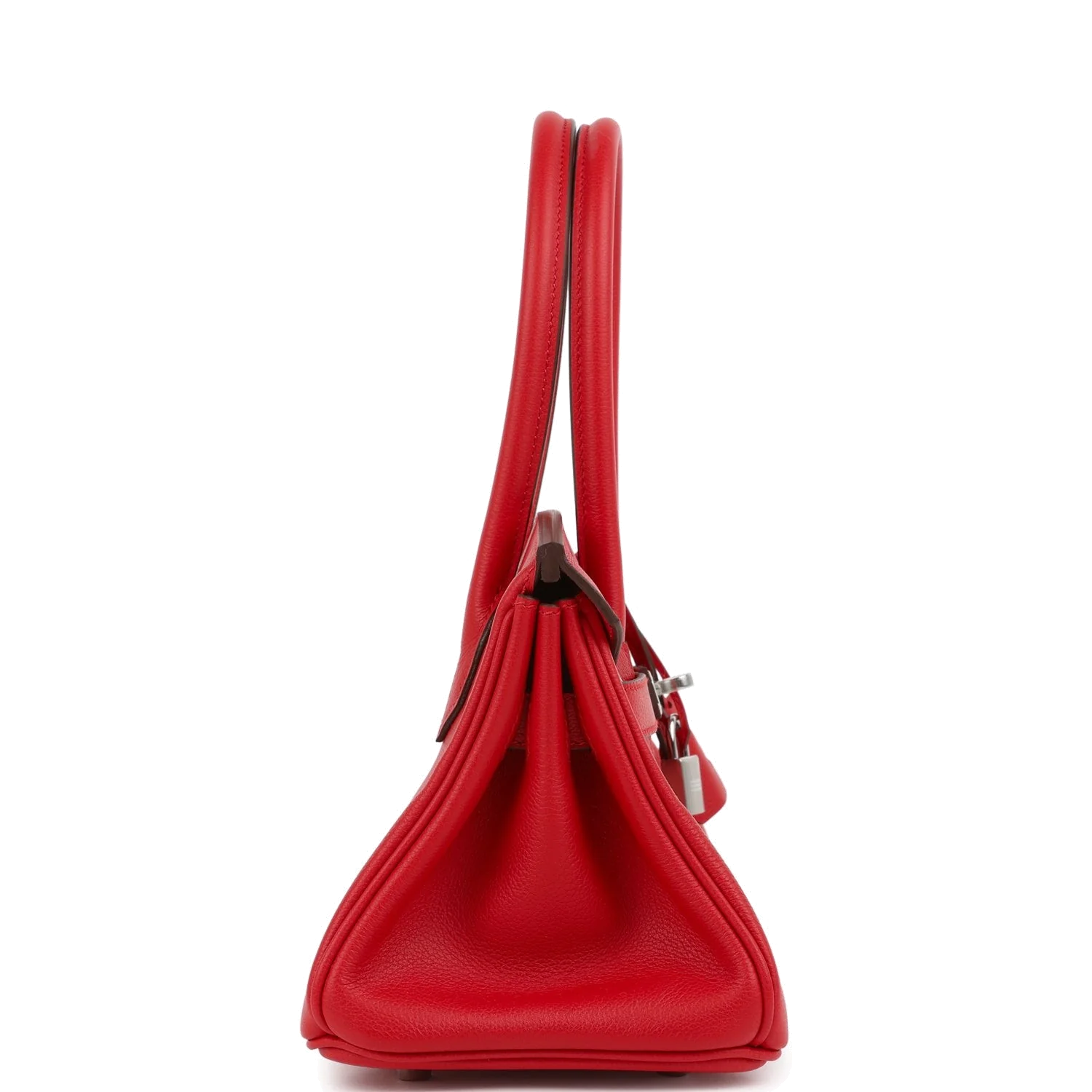 Hermes Shoulder Birkin Light 29 Rouge Radieux Evercolor Palladium Hardware — фото 4