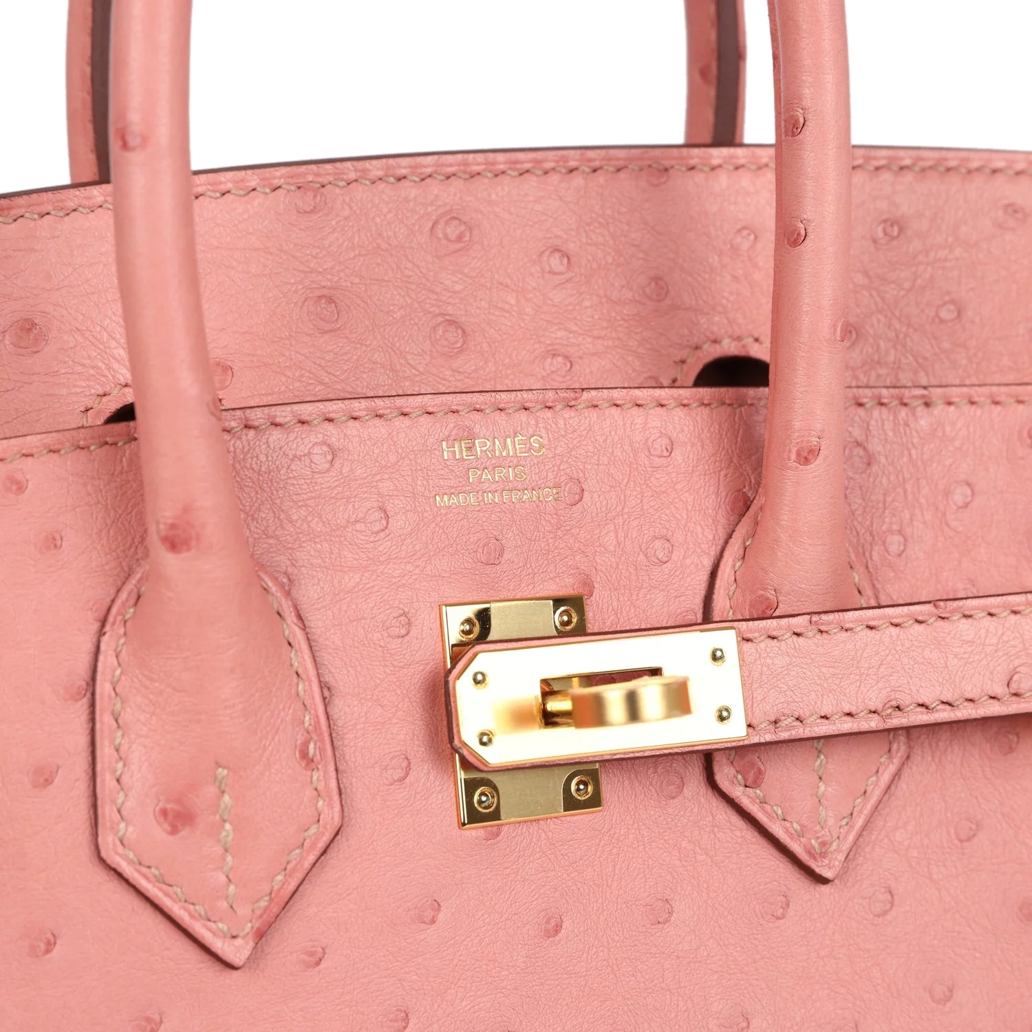 Hermes Birkin 25 Terre Cuite Ostrich Gold Hardware Терракота — фото 8