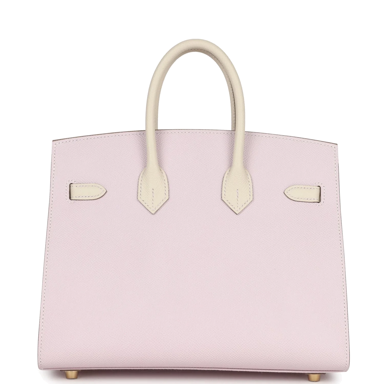 Hermes Special Order (HSS) Birkin Sellier 25 Mauve Pale and Craie Epsom Brushed Gold Hardware — фото 5