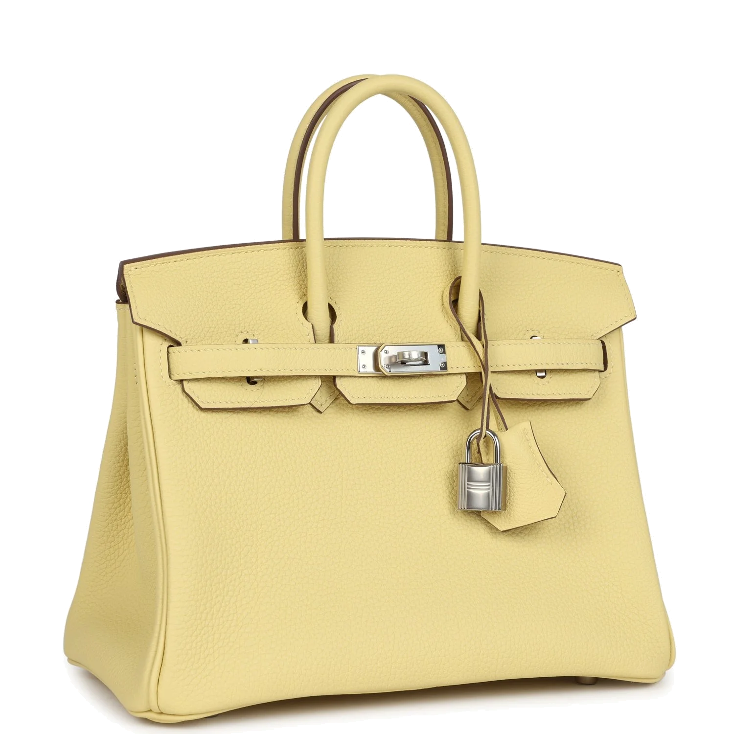 Hermes Birkin 25 Jaune Poussin Togo Palladium Hardware Желтый Пуссэн — фото 3