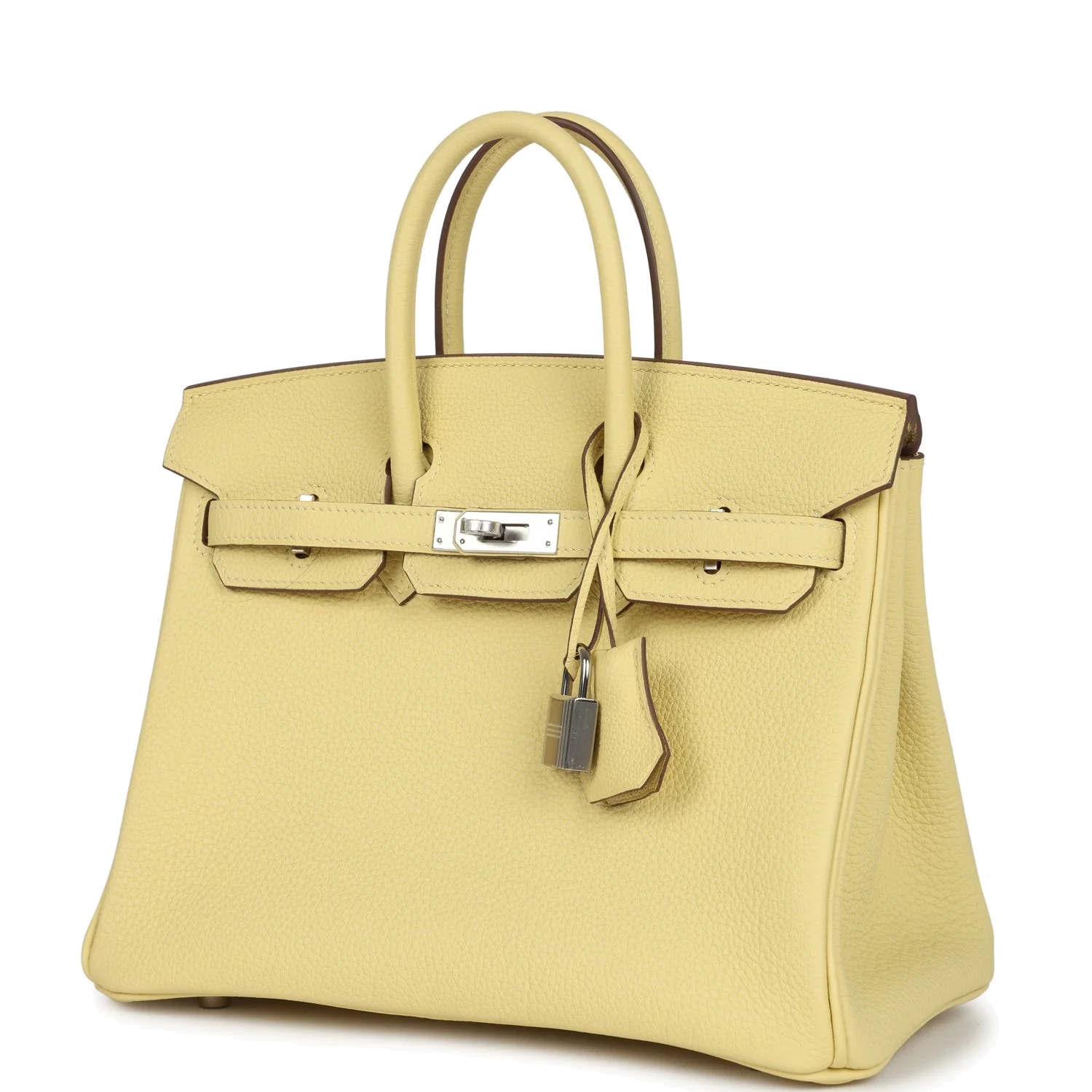 Hermes Birkin 25 Jaune Poussin Togo Palladium Hardware Желтый Пуссэн — фото 6